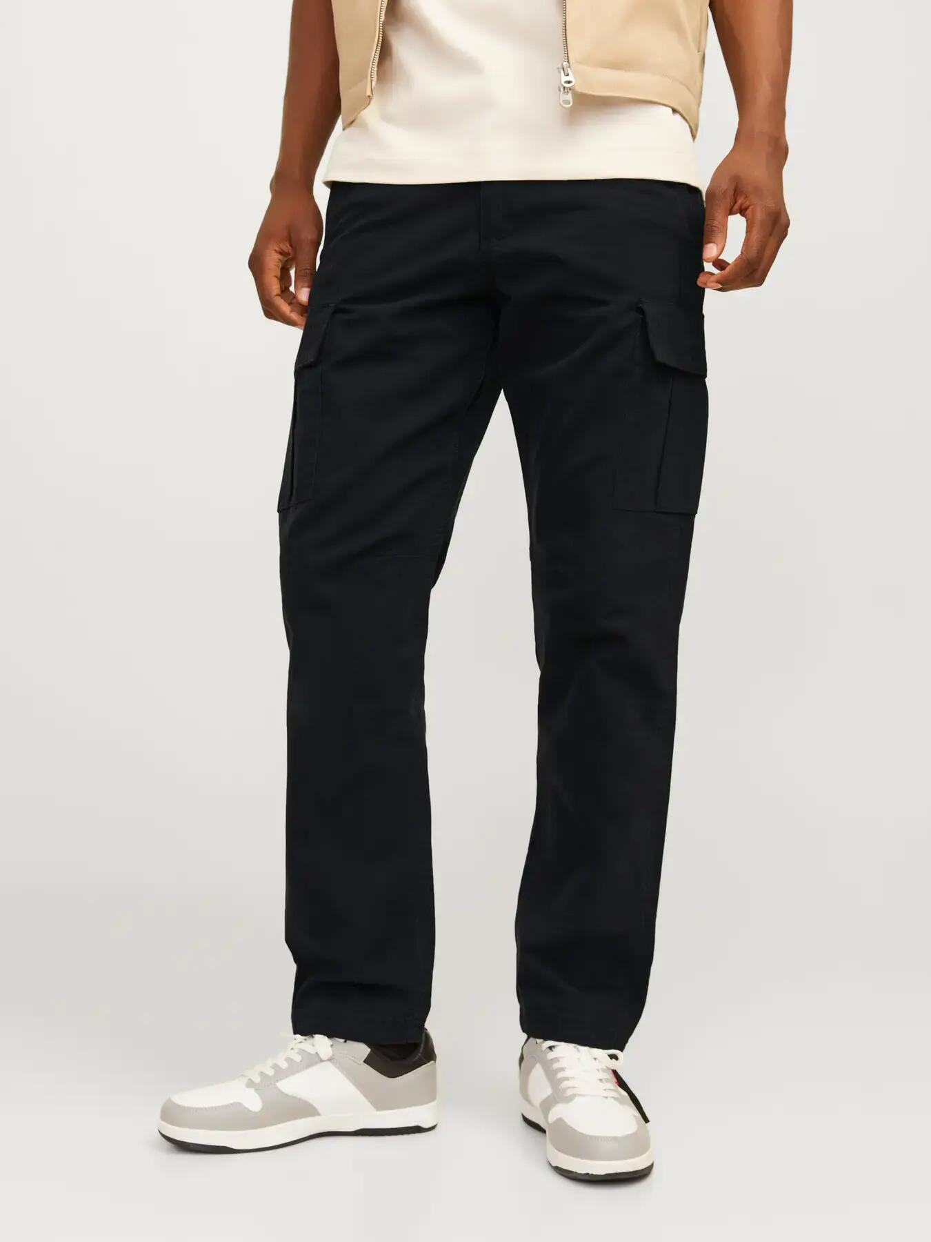 Hombre Pantalón cargo Relaxed Fit Kane Barkley L30 Negro 3/8
