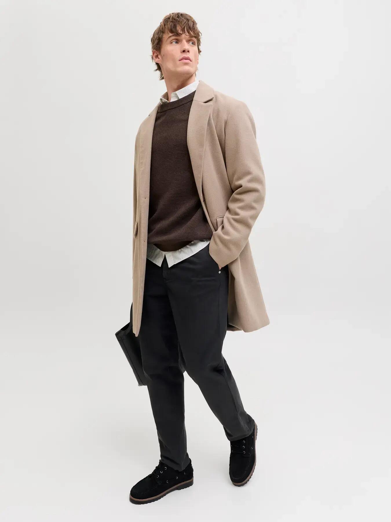 Hombre Pantalón chino Regular Fit Ollie Vance L32 Negro 8/8