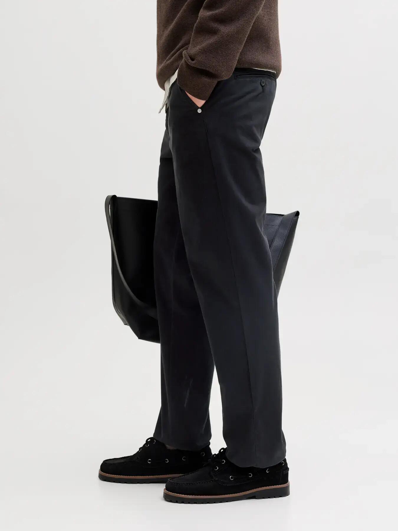 Hombre Pantalón chino Regular Fit Ollie Vance L32 Negro 7/8