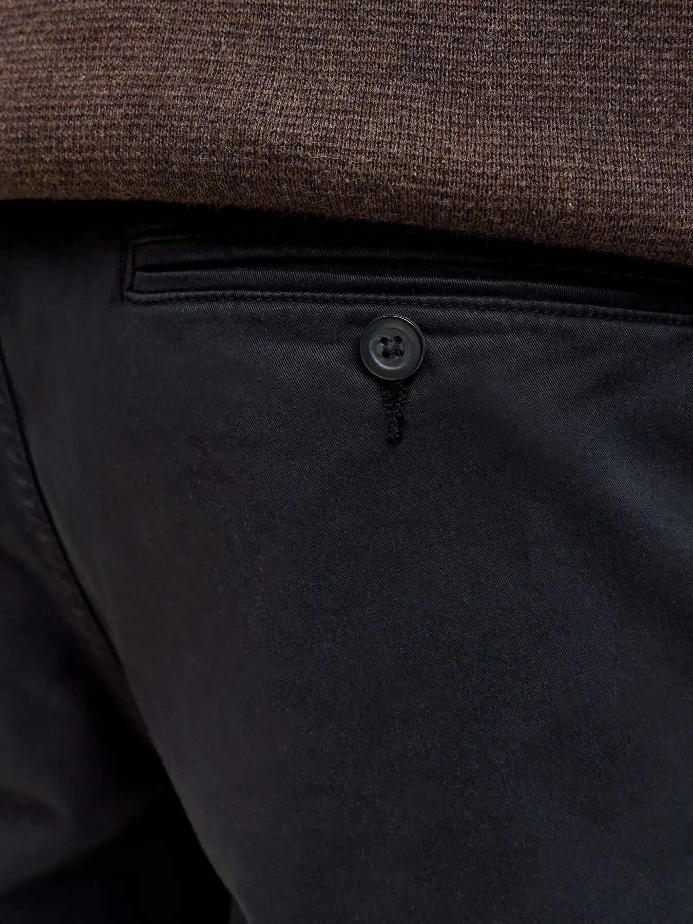 Hombre Pantalón chino Regular Fit Ollie Vance L32 Negro 6/8