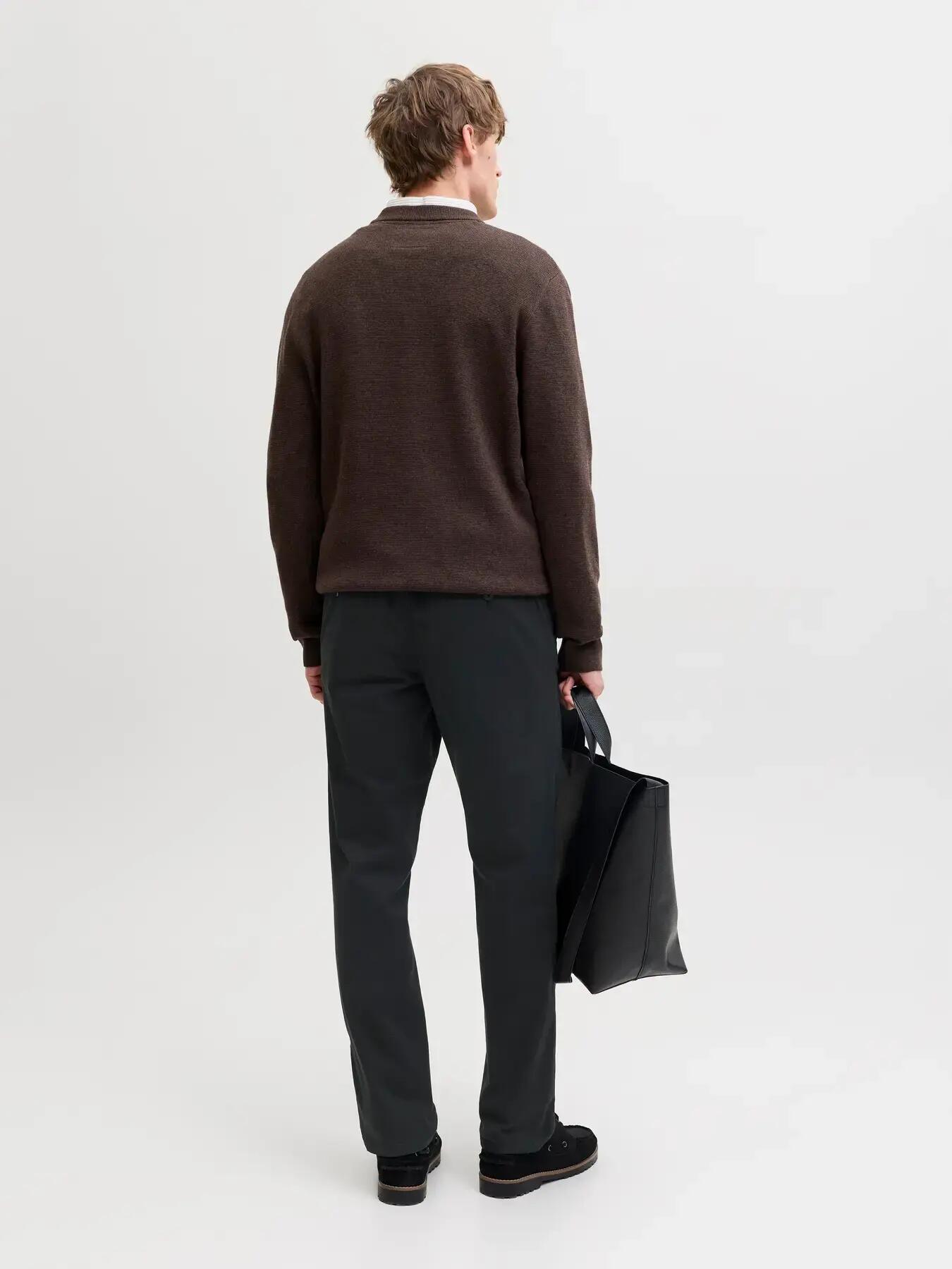 Hombre Pantalón chino Regular Fit Ollie Vance L32 Negro 4/8