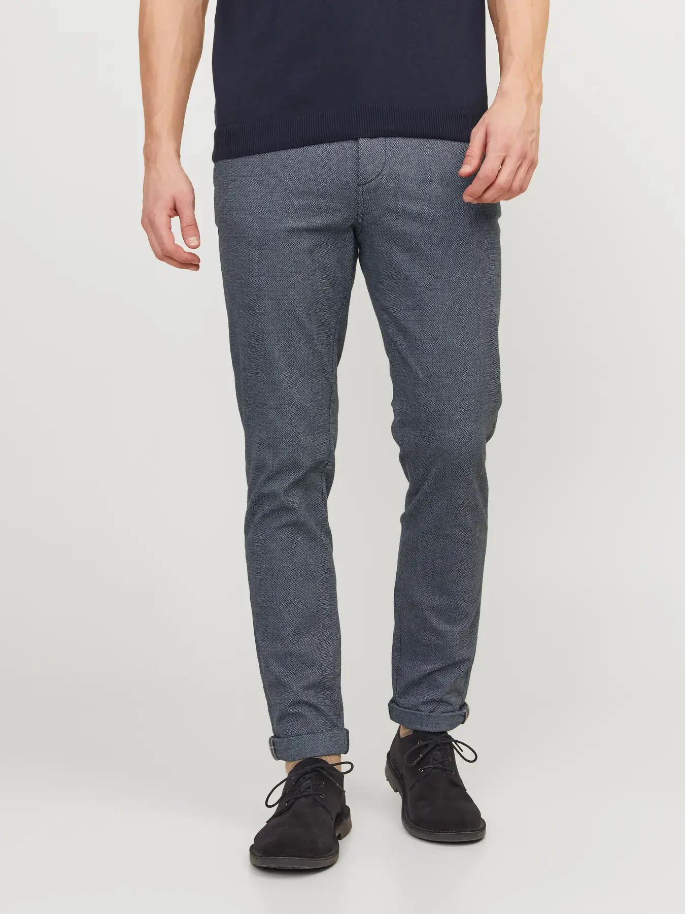 Herren Chinohose Slim Fit Marco Fury L34 Hellblau 3/8