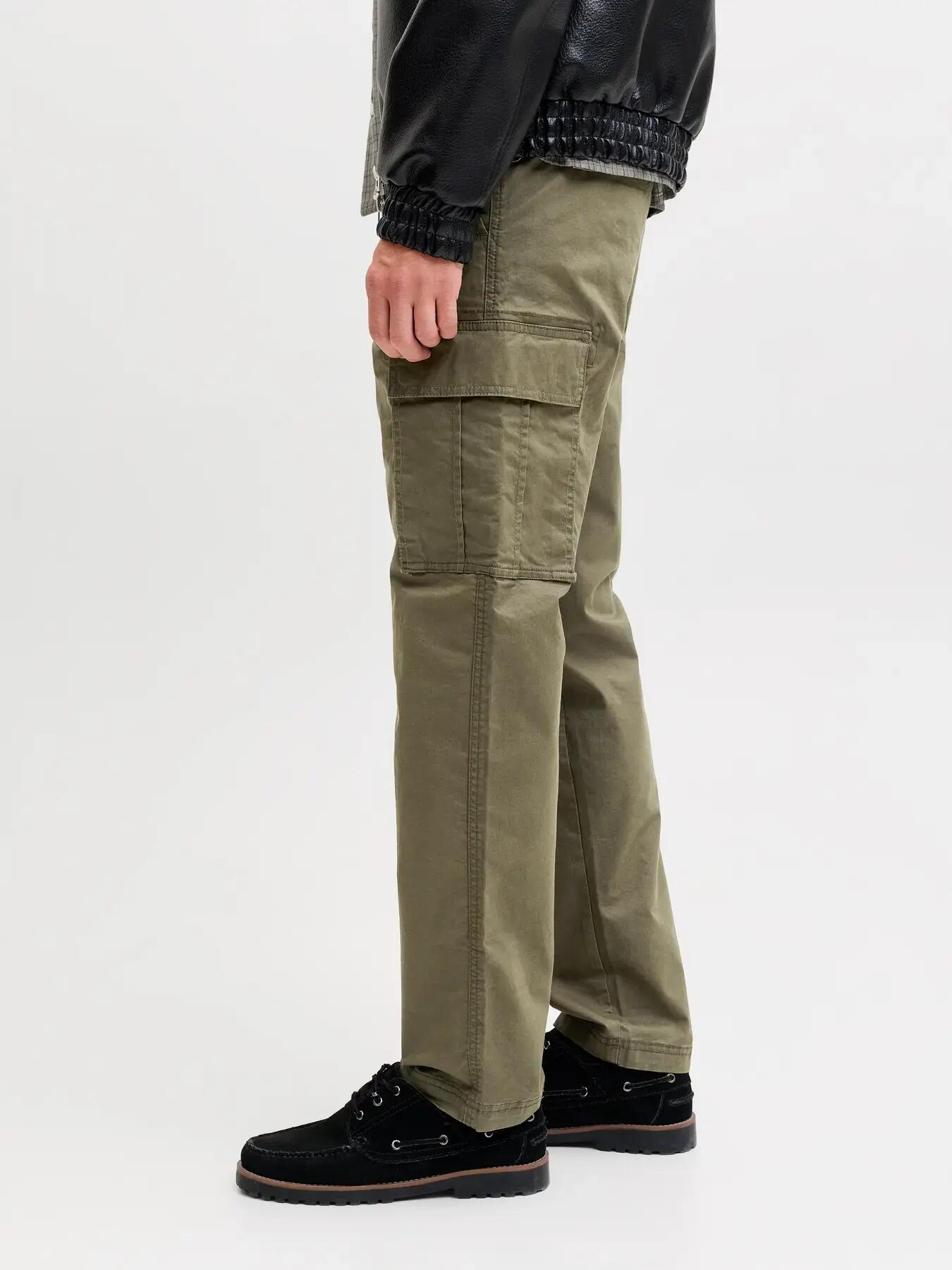 Herren Cargohose Relaxed Fit Kane Frank L34 Dunkelgrün 7/8