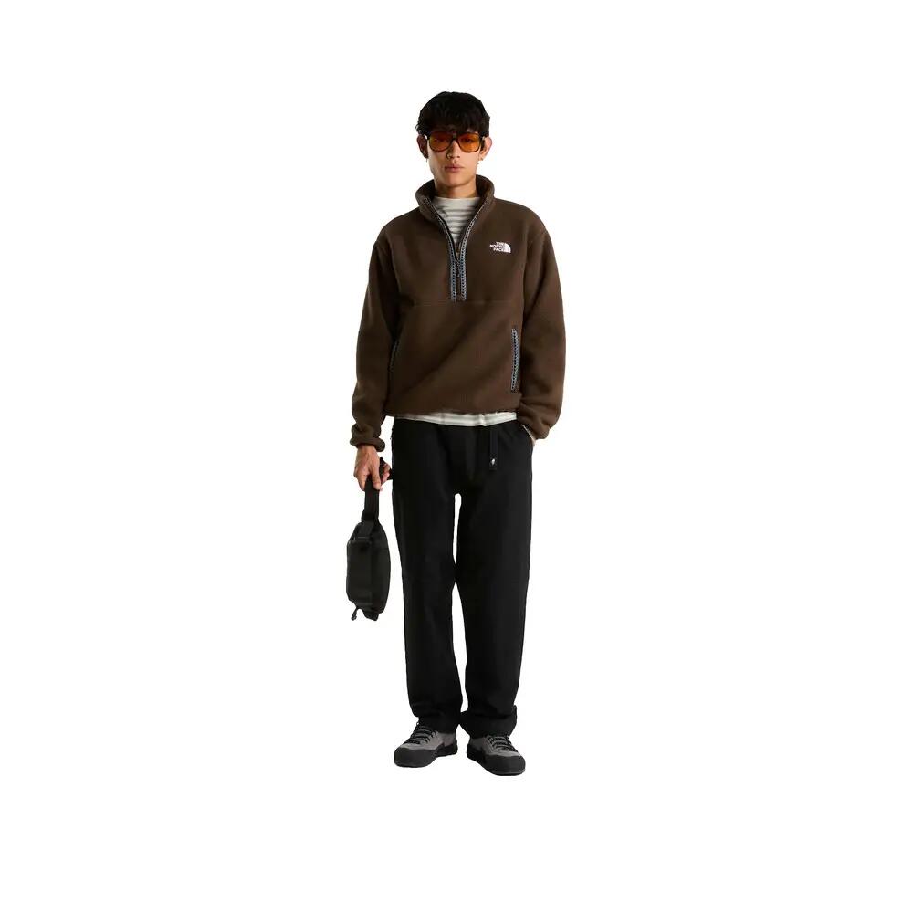Fleecejack The North Face Fleeski 1/4 Zip Po Donkerbruin 2/8