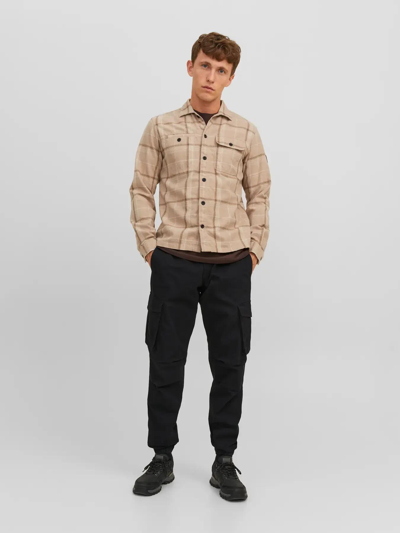 Herren Cargohose Relaxed Fit Kane Noah Schwarz 5/8