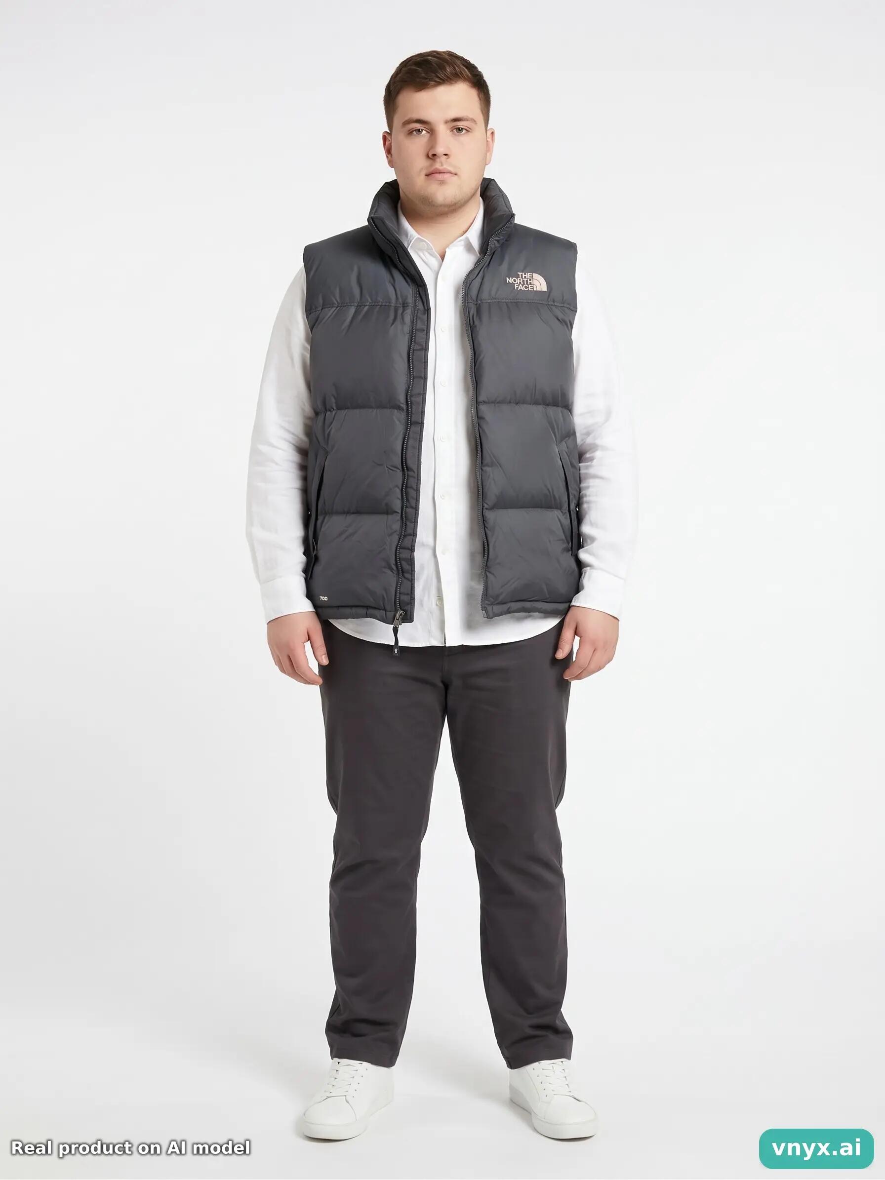 Second Life - Vintage The North Face White Puffer Vest Men L 3/5