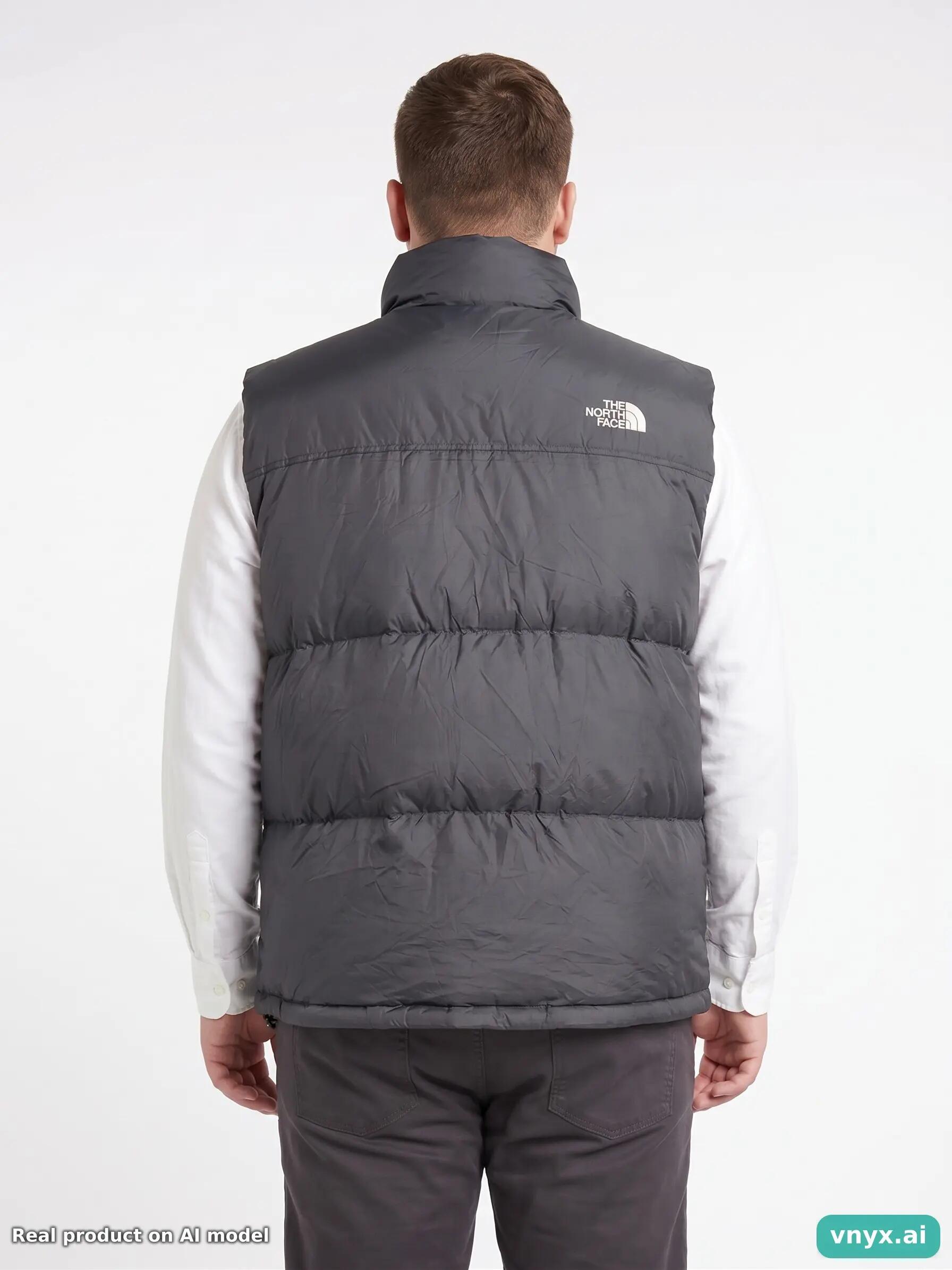 Second Life - Vintage The North Face White Puffer Vest Men L 2/5