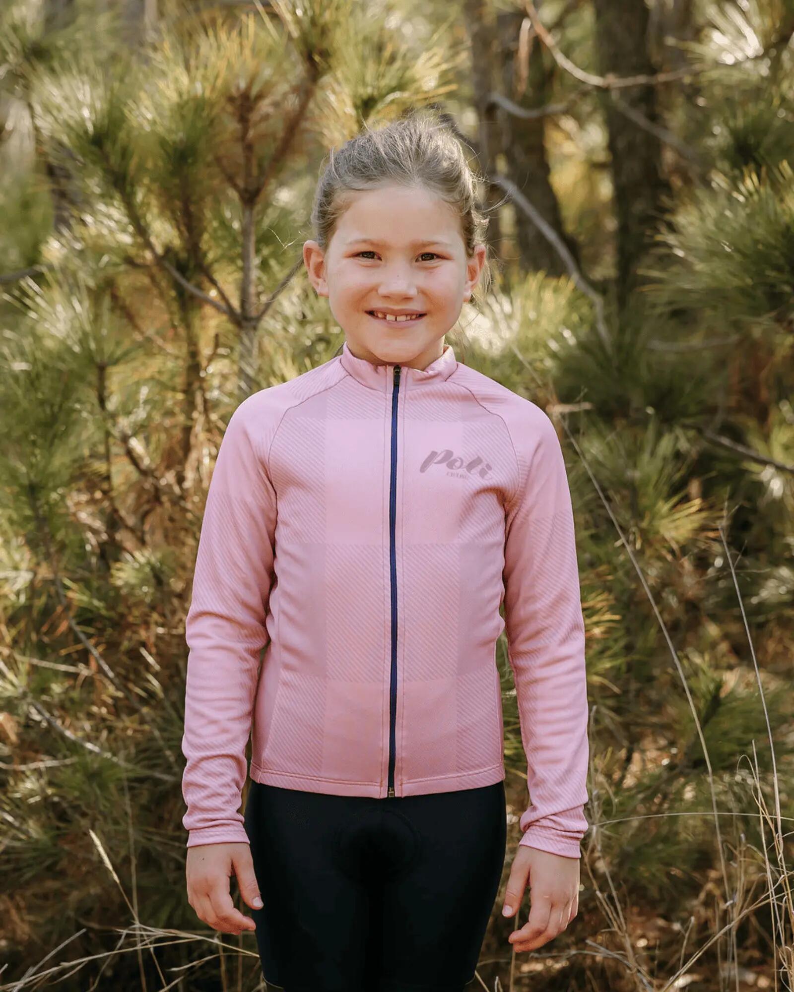 Maglia da ciclismo bambina a maniche lunghe - MILIO VICHY 2/5