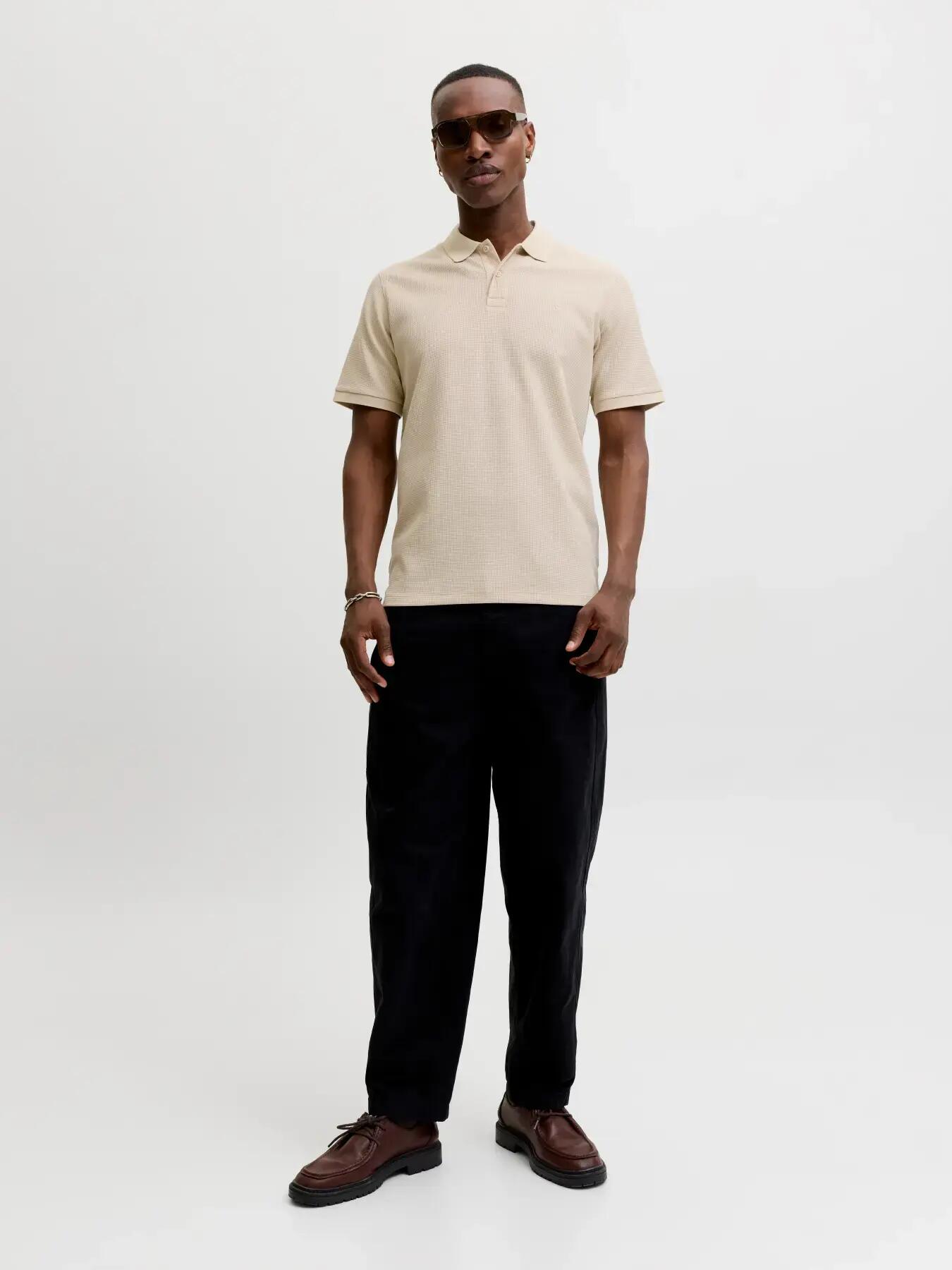 Homem Polo Regular Fit Austin Cinzento-claro 5/8