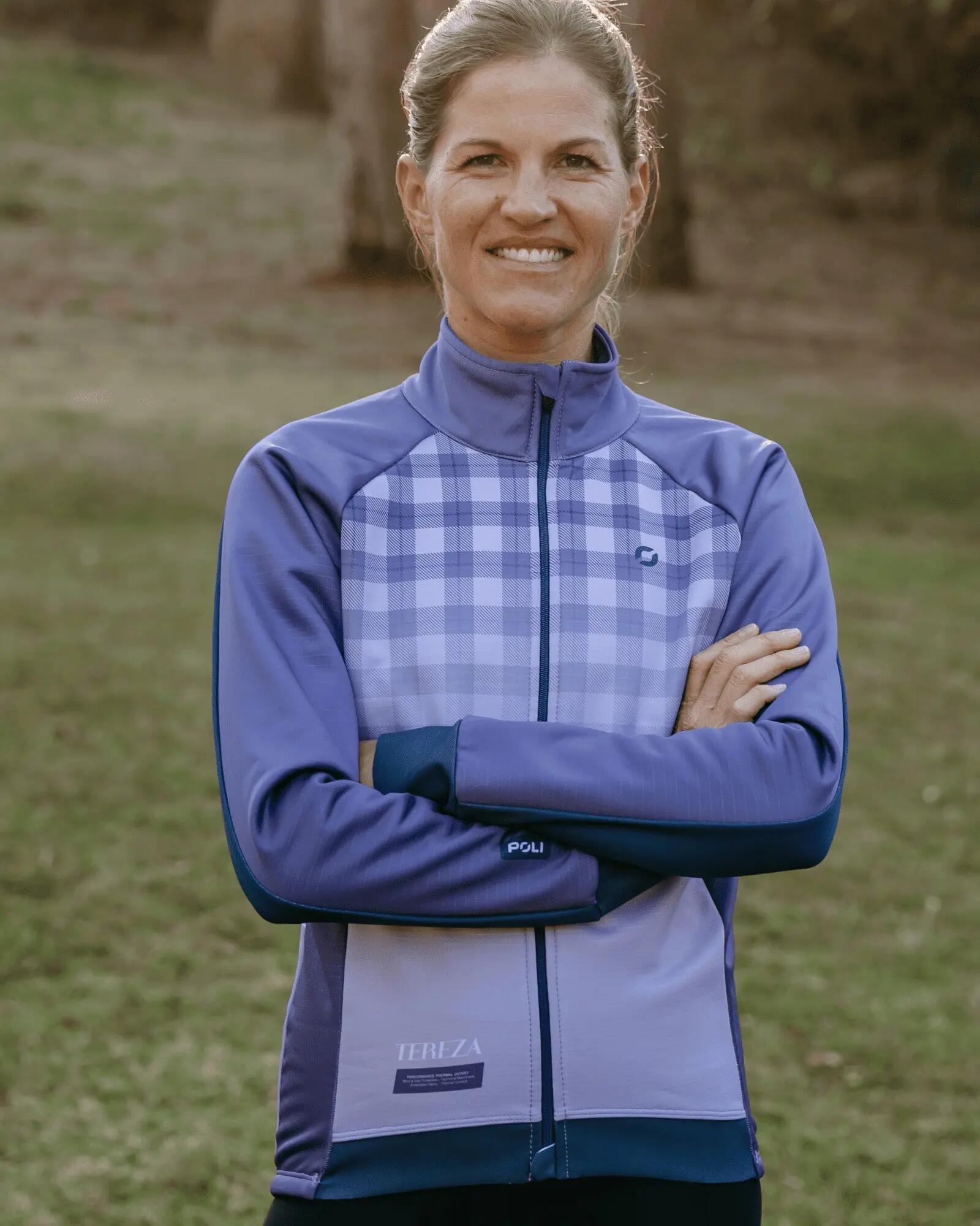 Giacca termica da ciclismo donna mezza stagione - TEREZA VICHY 2/5