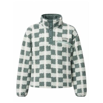 Pullover weich wärmend Damen - Helvetia™ II Printed Cropped Half Snap