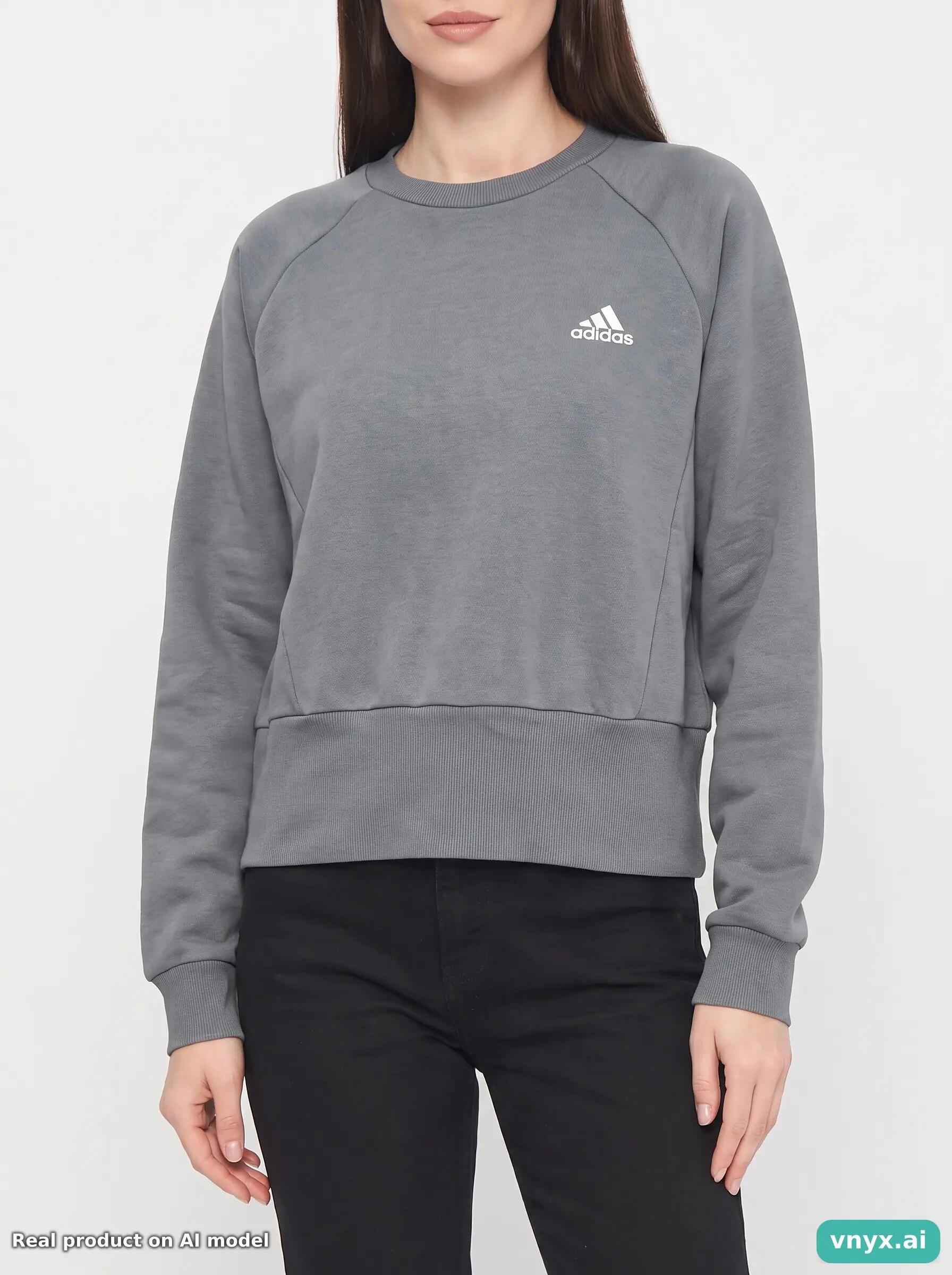 Second Life - Regular Adidas Sweatshirt in Grey size L 5/5