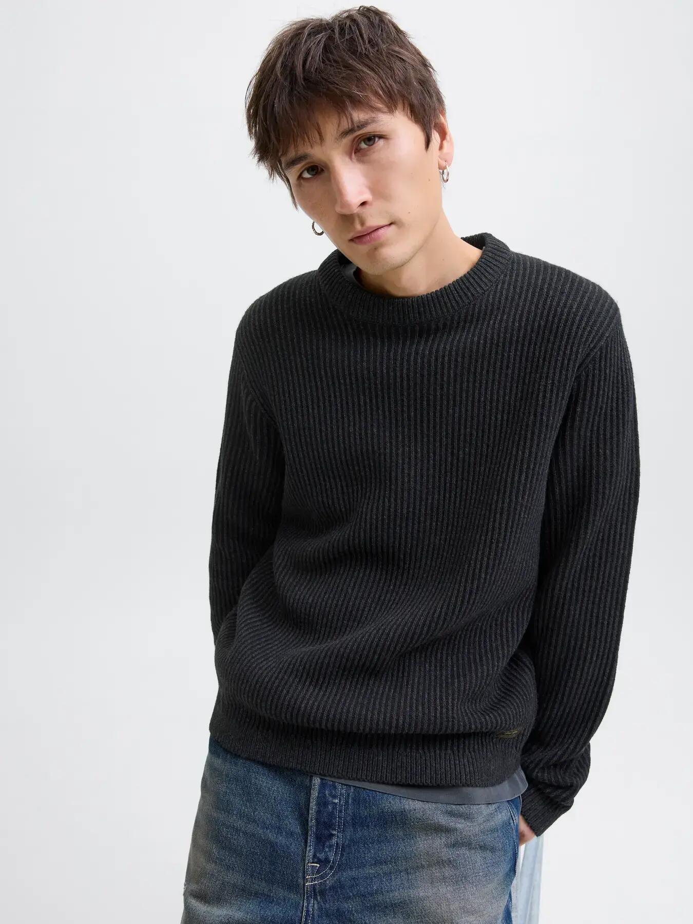 Homme Pull Regular Fit Dover Noir 7/7