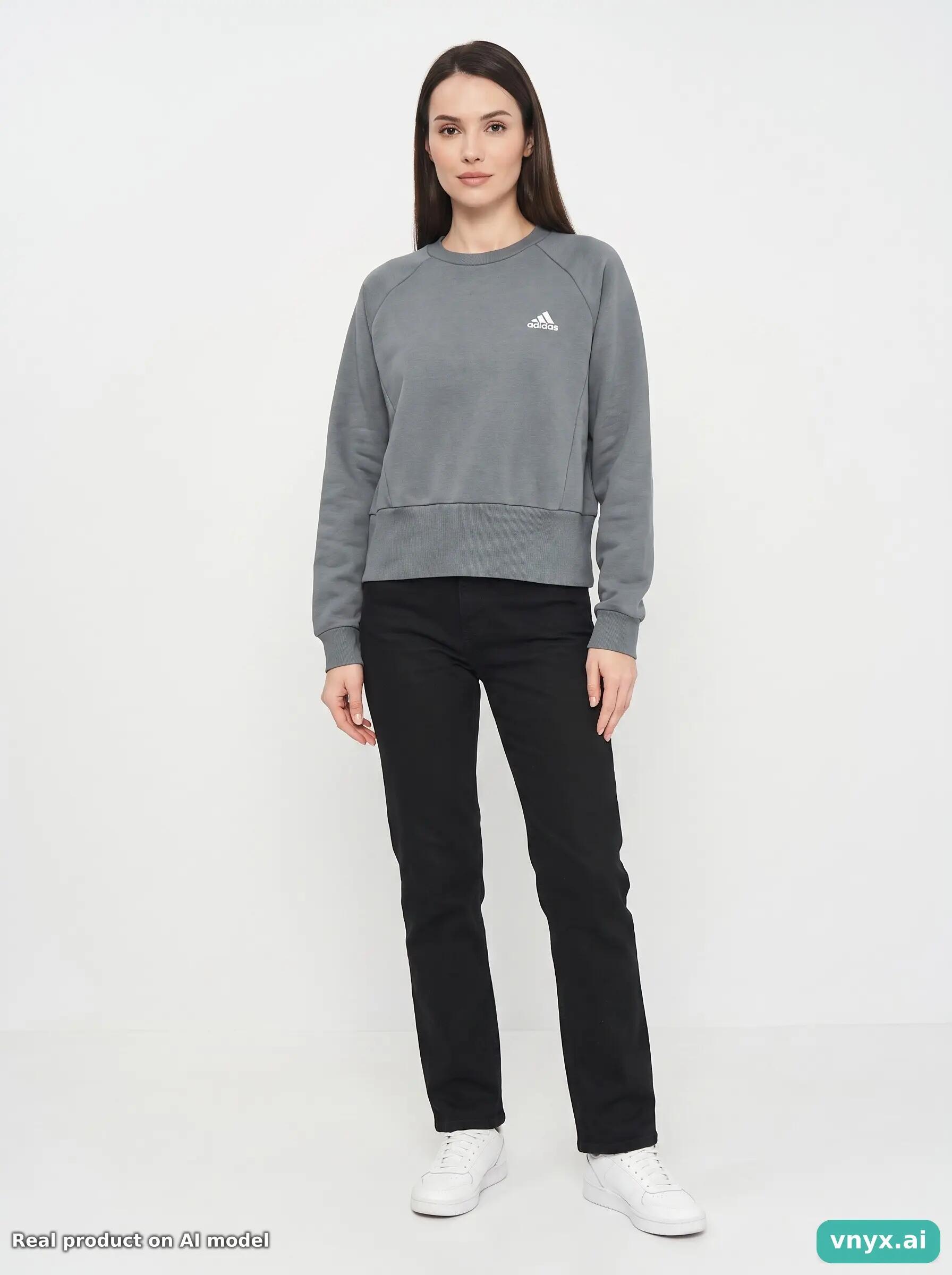 Second Life - Regular Adidas Sweatshirt in Grey size L 3/5