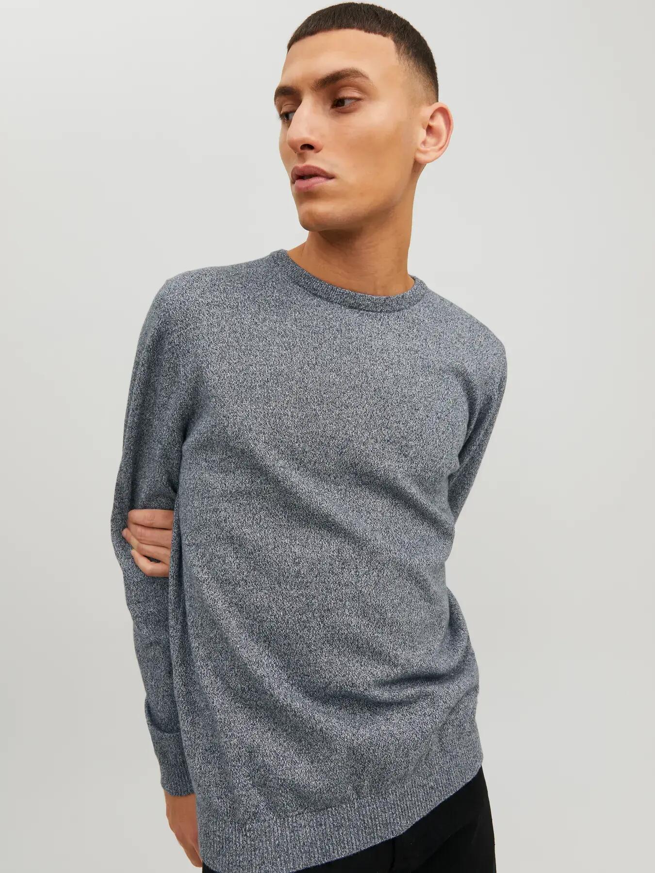 Homme Pull Regular Fit Basic Bleu marine 8/8