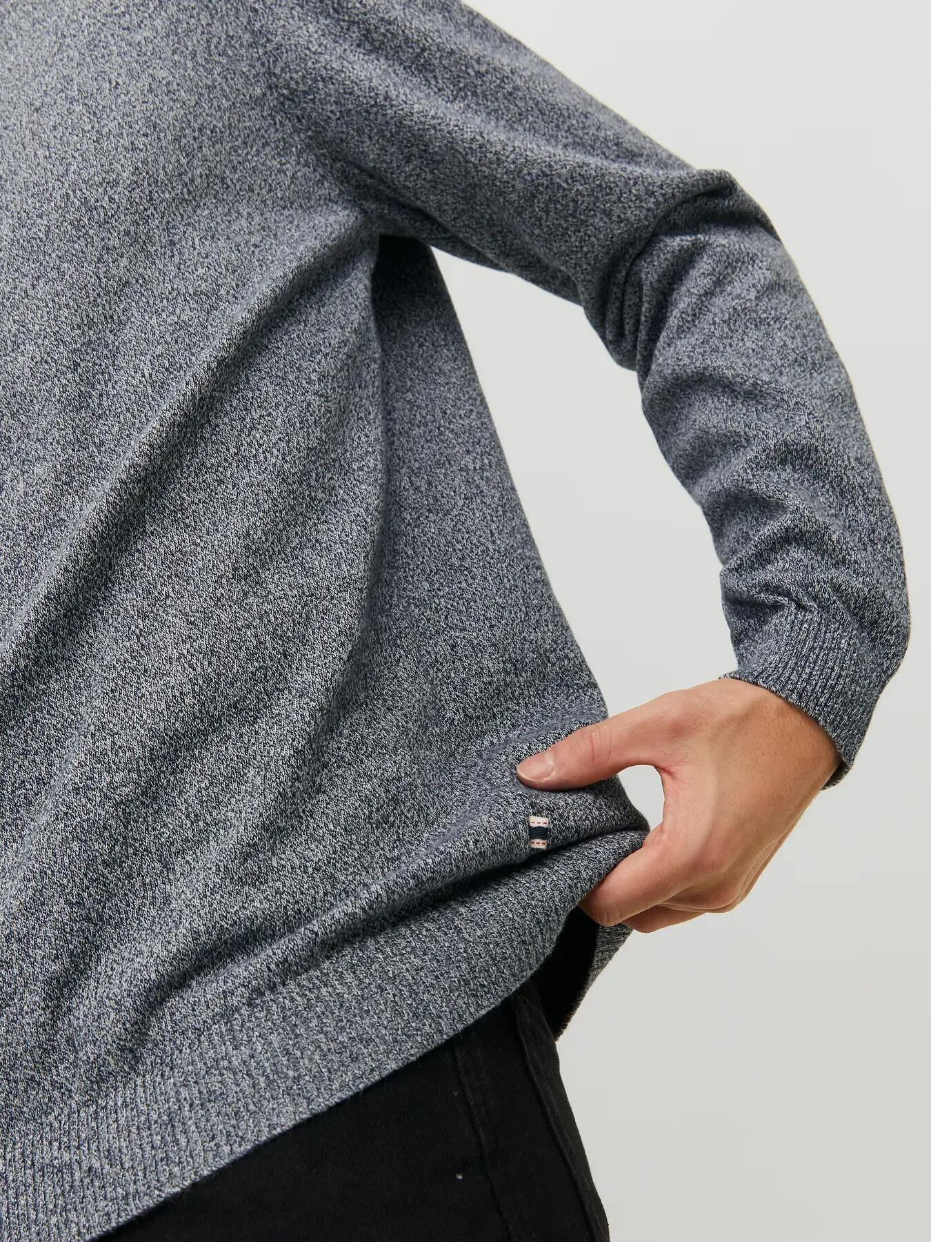 Homme Pull Regular Fit Basic Bleu marine 7/8