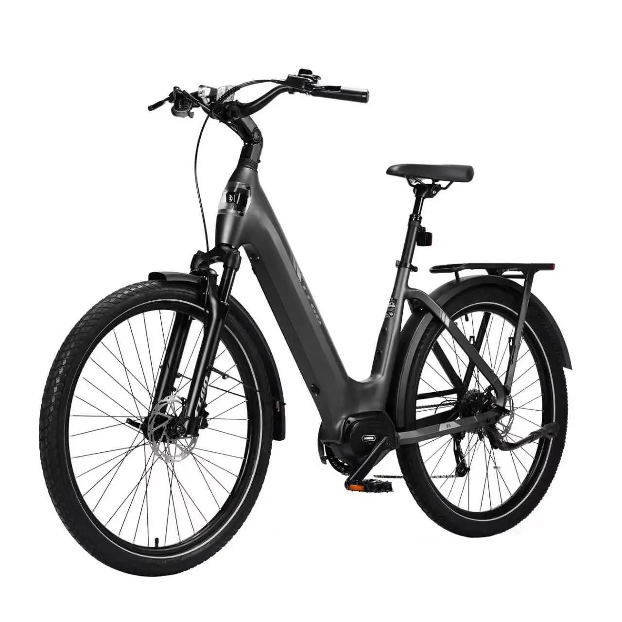 Bicicleta elétrica urbana TTGO Z5 bateria 36V 18Ah pneus 27,5" 4/15