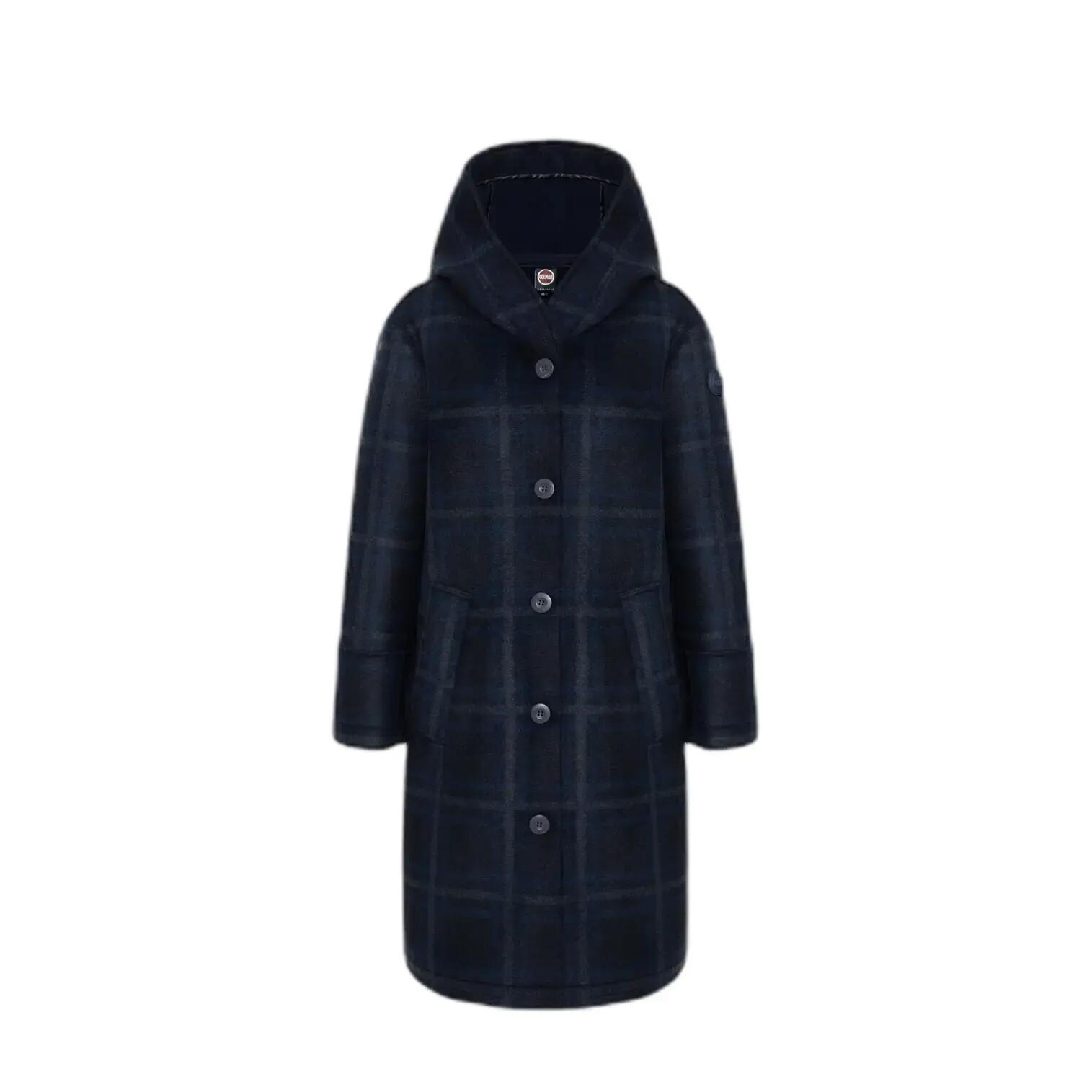 Manteau long à carreaux avec capuche femme Colmar 4ZM 1/3