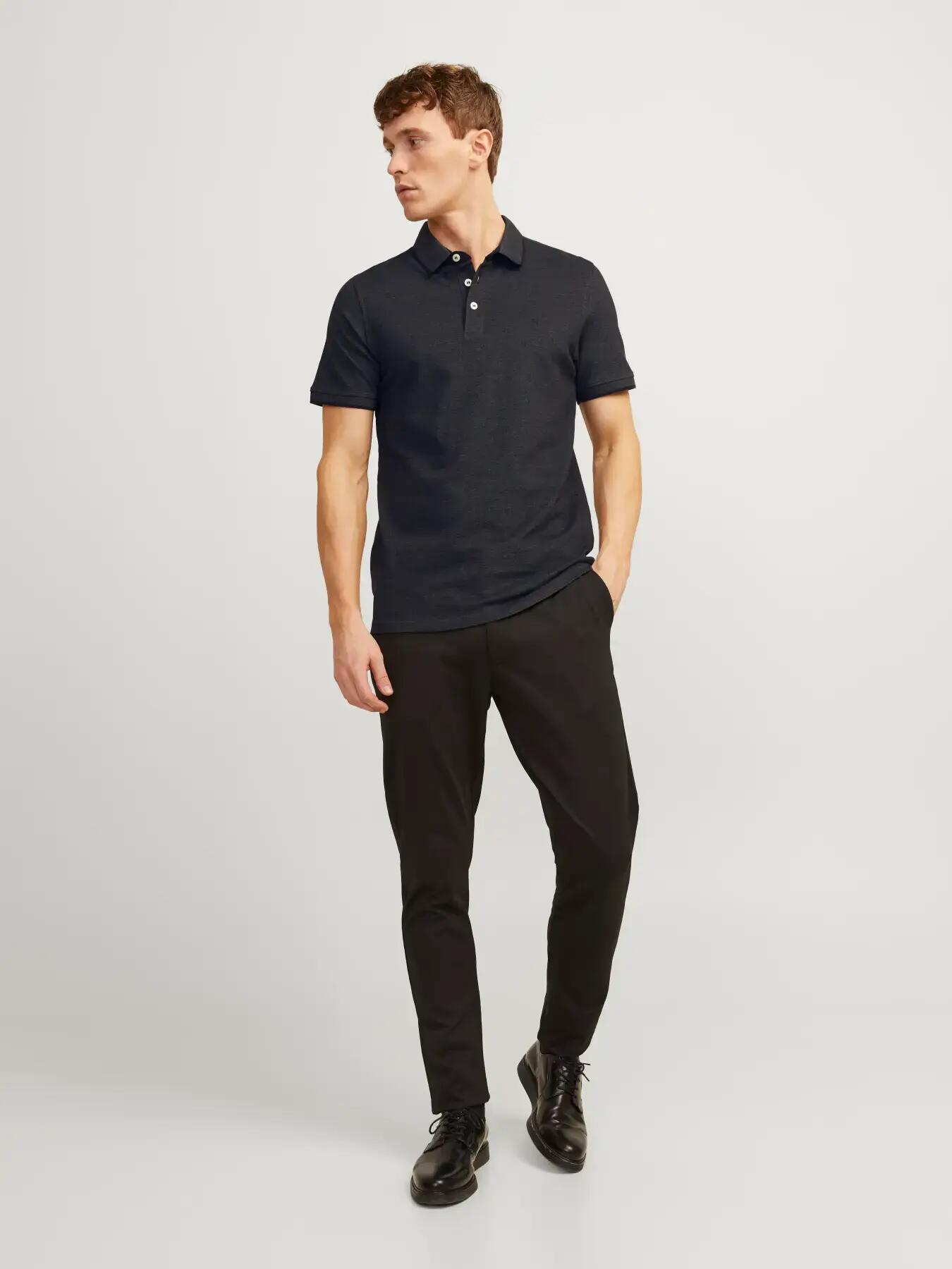 Homem Polo Slim Fit Paulos Cinzento-escuro 5/8