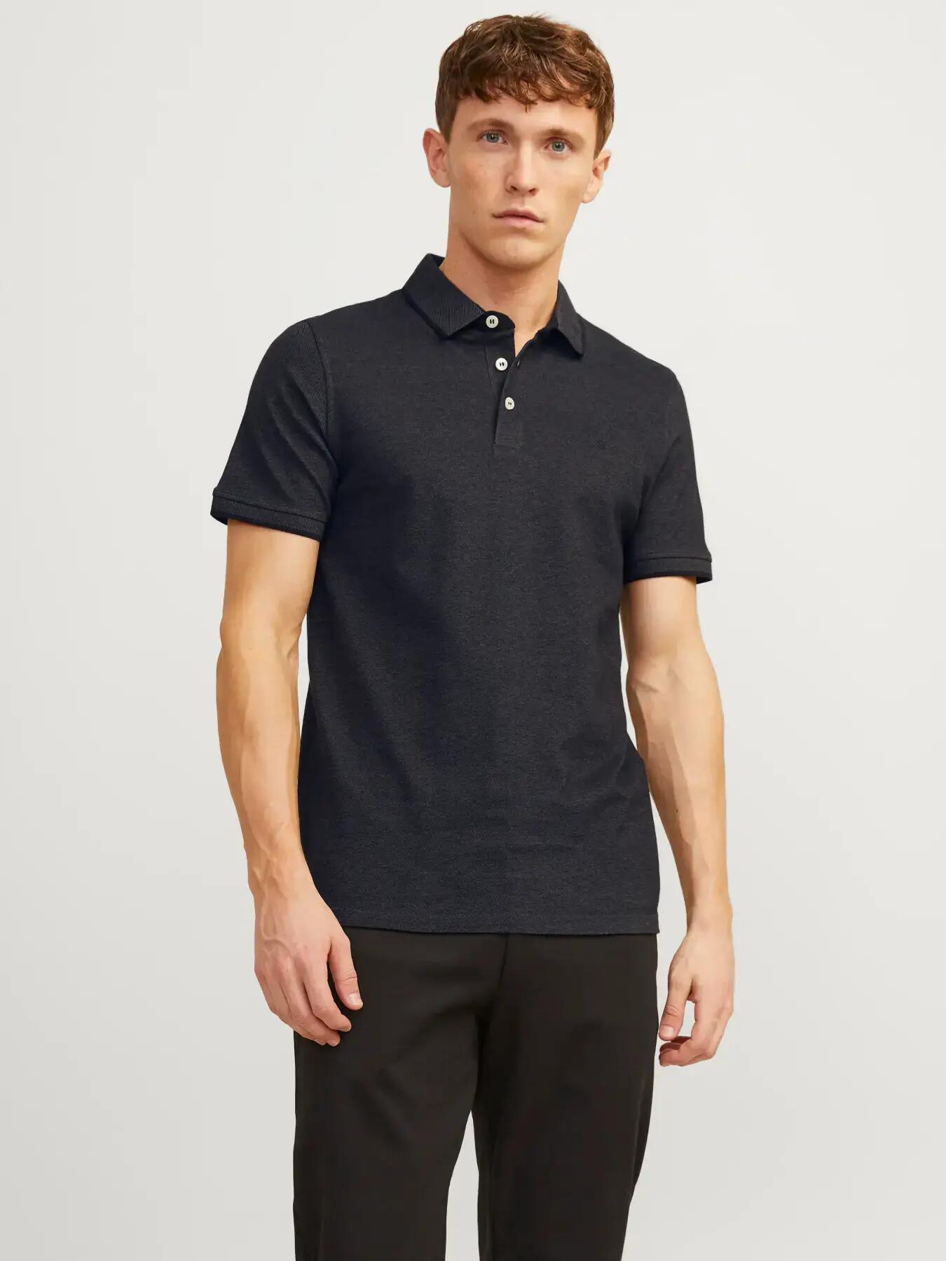 Homem Polo Slim Fit Paulos Cinzento-escuro 3/8