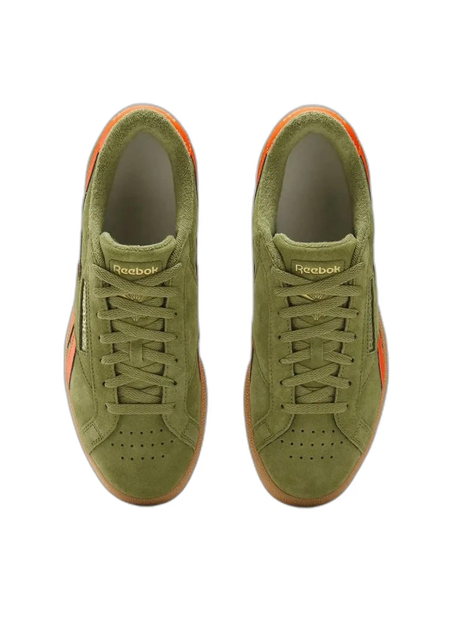 REEBOK Club C Grounds UK unisexové tenisky, semiš, gumová podrážka, olivové 3/3