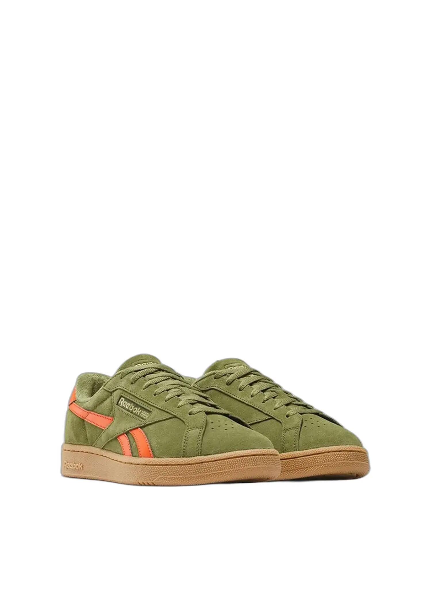 REEBOK Club C Grounds UK unisex tenisky, semiš, gumová podrážka, olivové 2/3