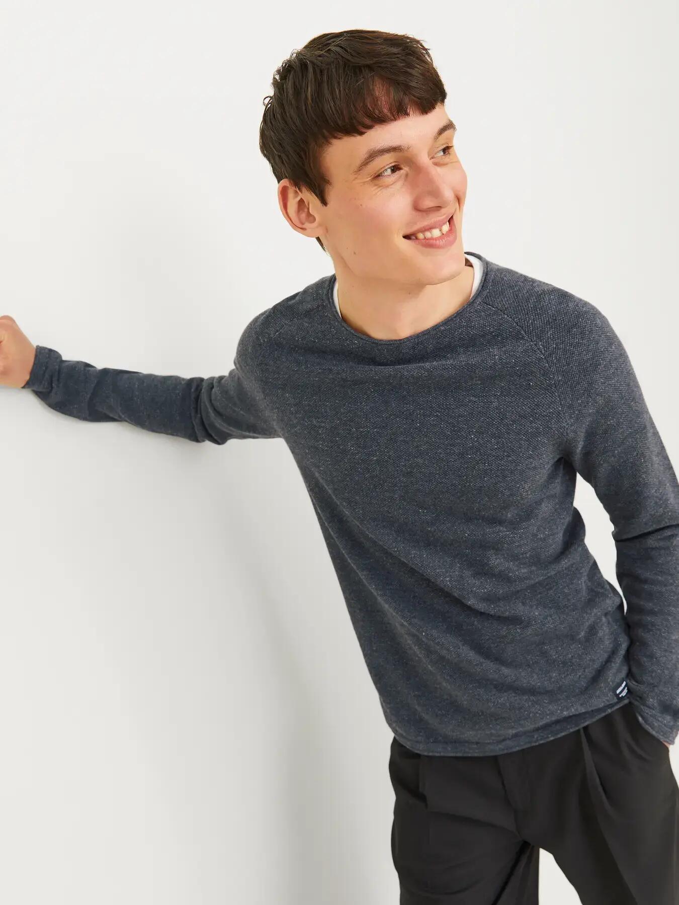 Homme Pull Structure Fit Hill Gris foncé 8/8