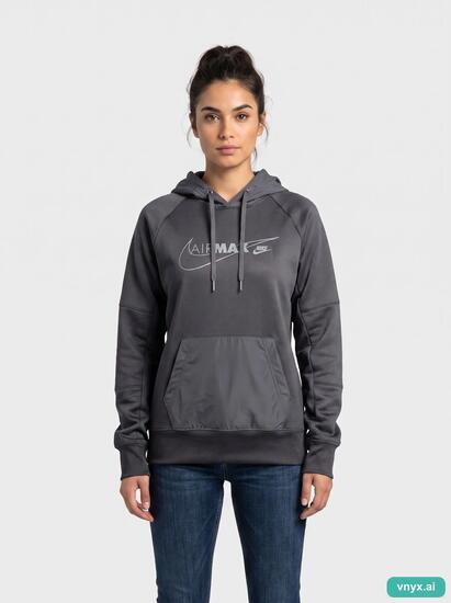 Second Life - Vintage Nike Grey Hoodie Women S