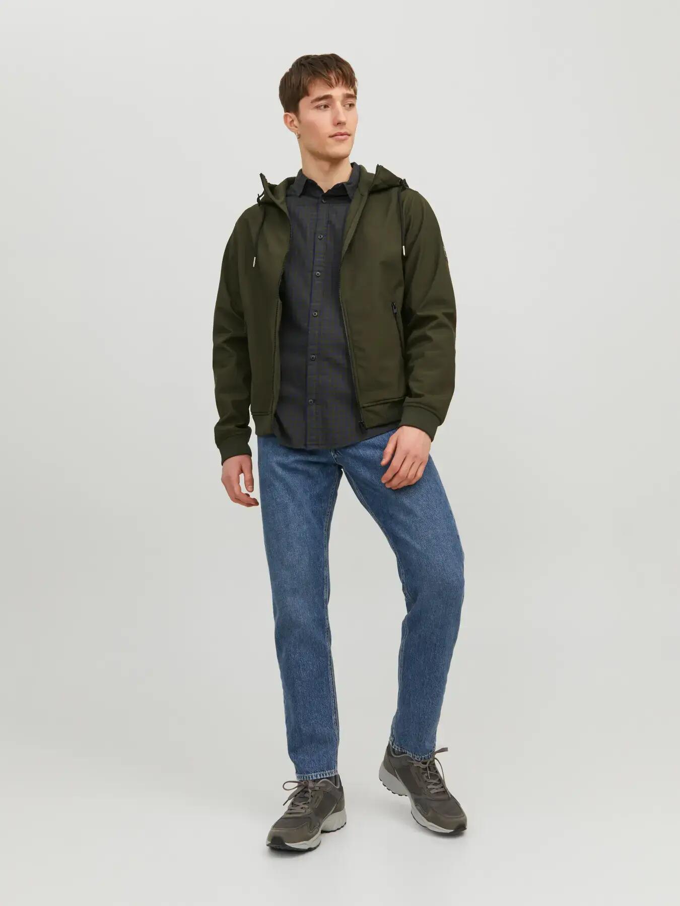 Herren Jacke Basic Dunkelgrün 5/7