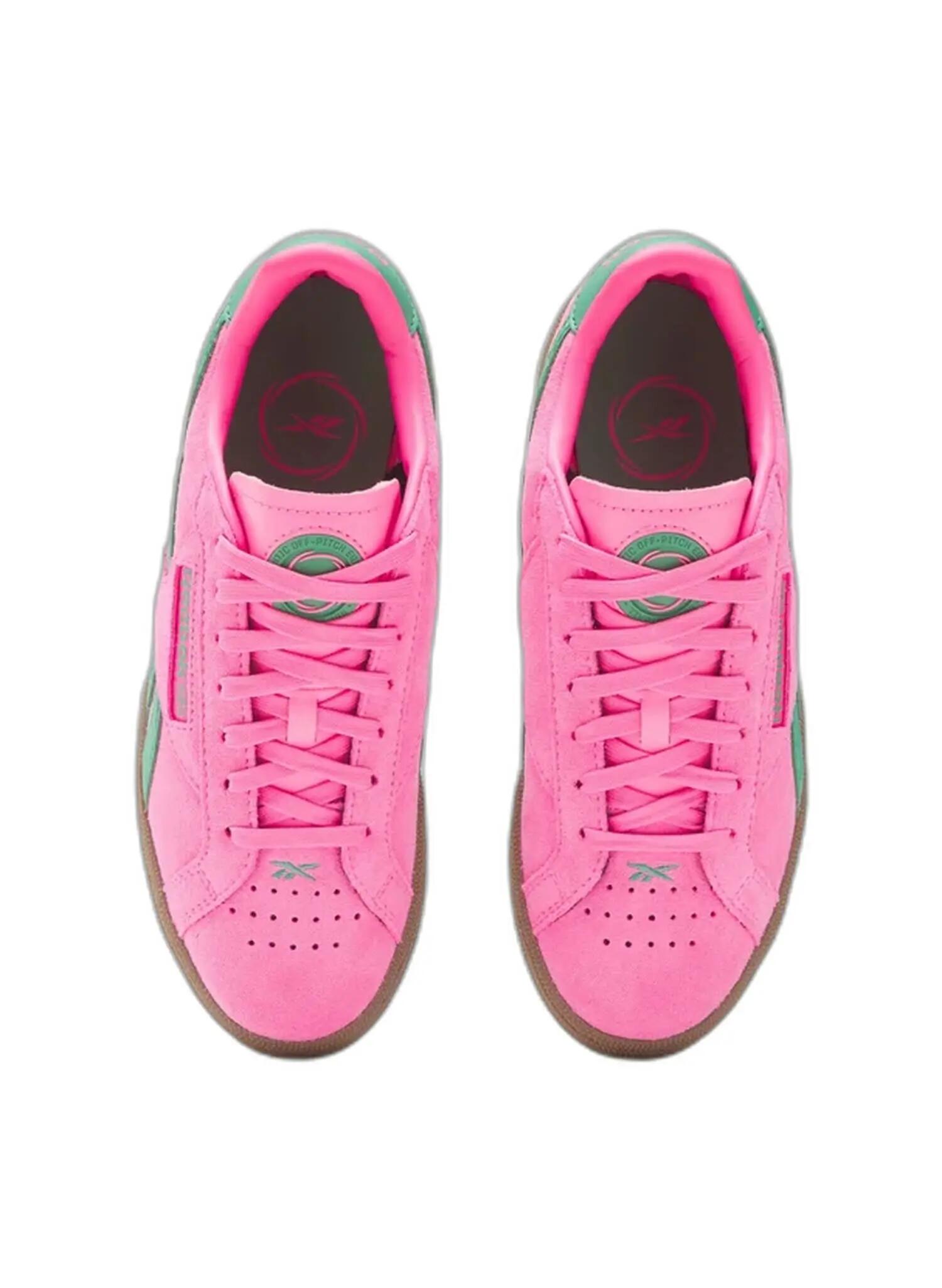 Reebok Club C Grounds UK dámske tenisky, semišový zvršok, fuchsiový farebný blok 4/5