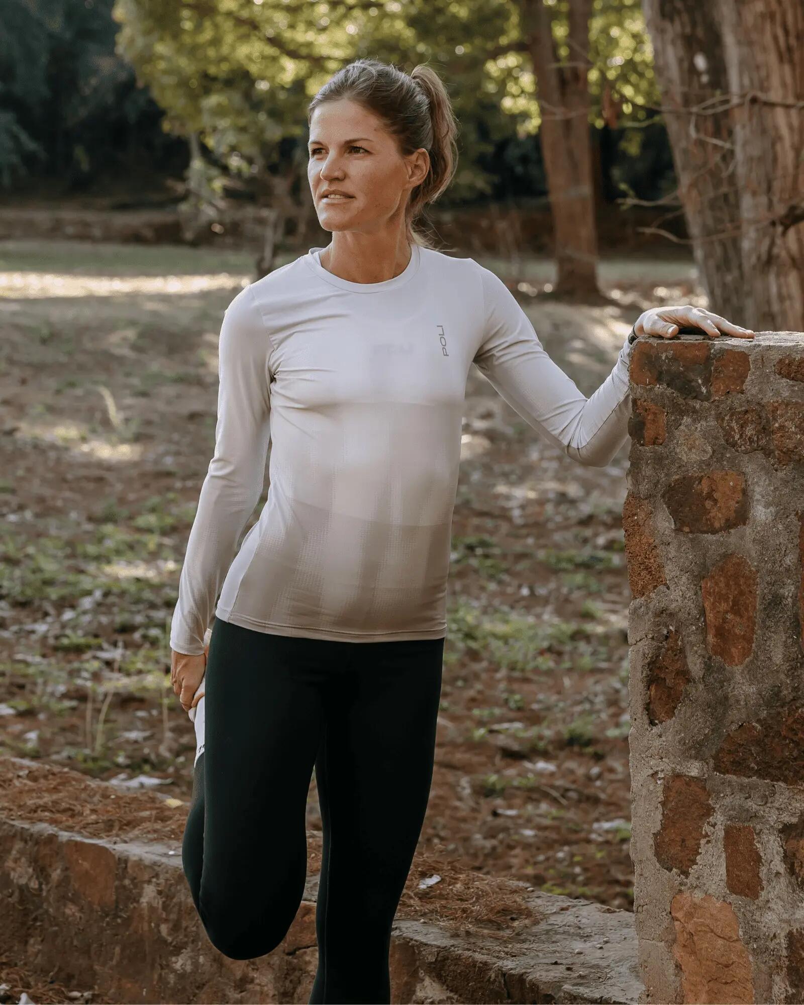 Maglia running donna a maniche lunghe - BEA STORM 3/4