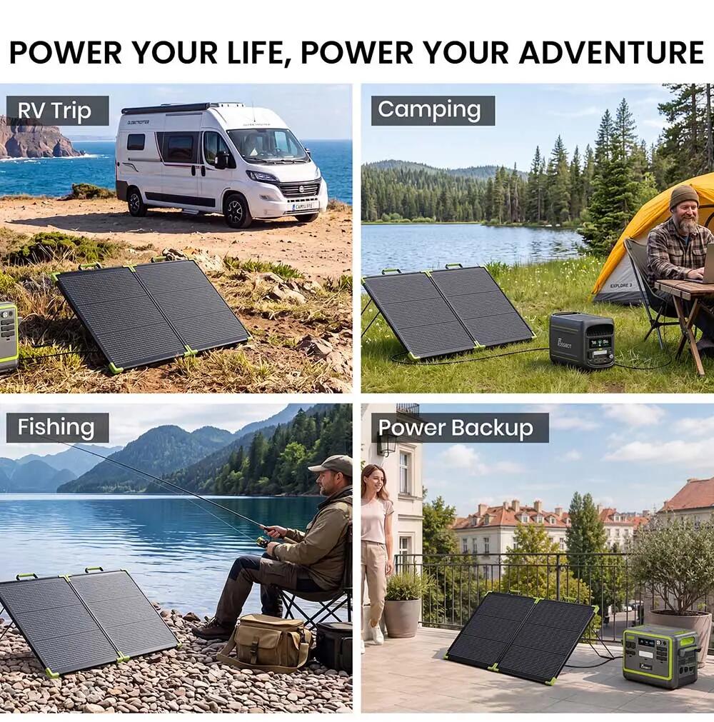 FOSSiBOT SP100 Pro bifaziales tragbares Solarmodul 4/5