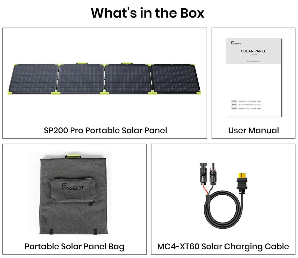 FOSSiBOT SP200 Pro bifaziales tragbares Solarmodul 8/8