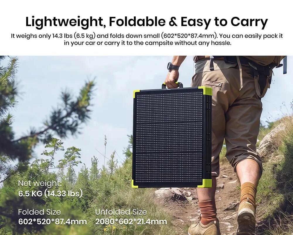FOSSiBOT SP200 Pro bifaziales tragbares Solarmodul 3/8