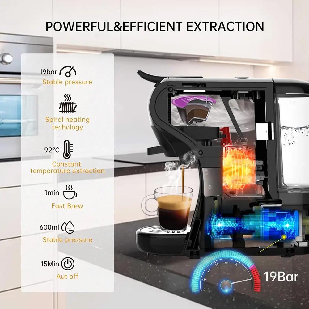 HiBREW H1A Univerzálny kapsulový kávovar 4 v 1 19 barov 8/12