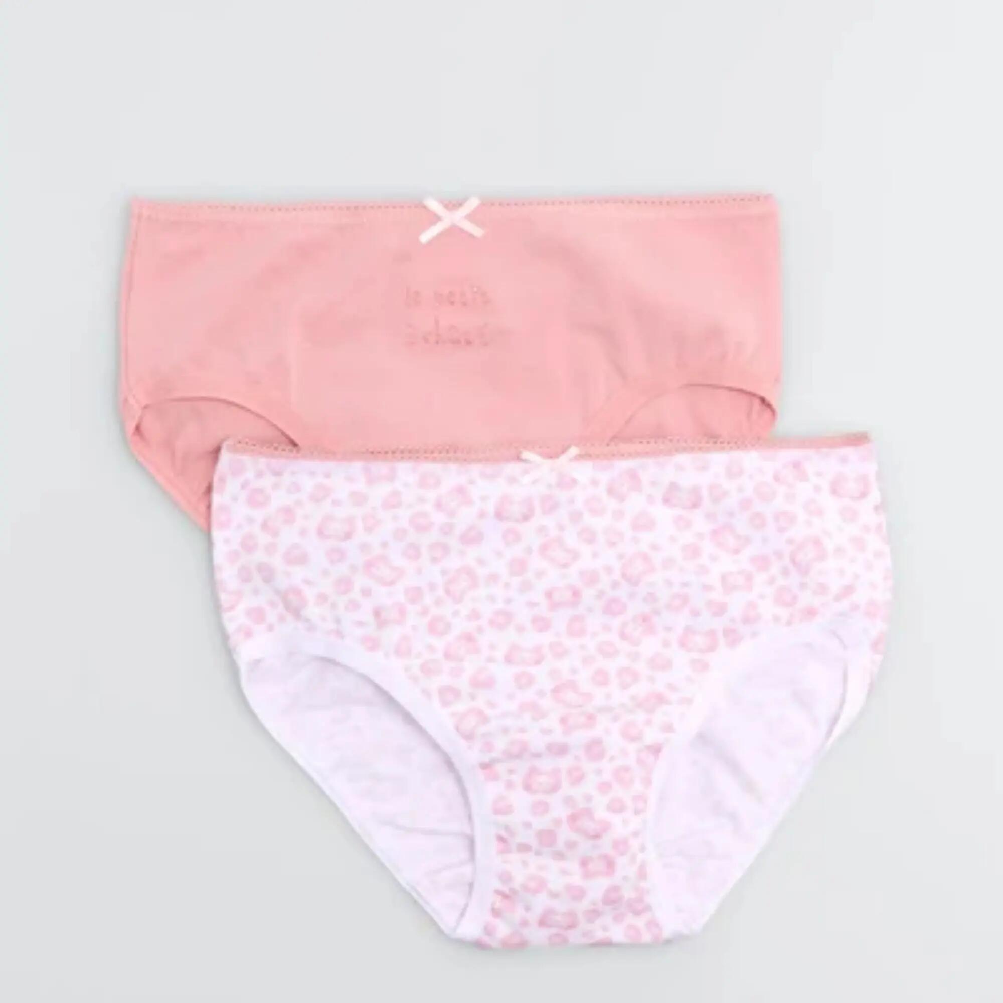 Pack de 2 cuecas de menina em algodão com estampado de gatinhos 2/5