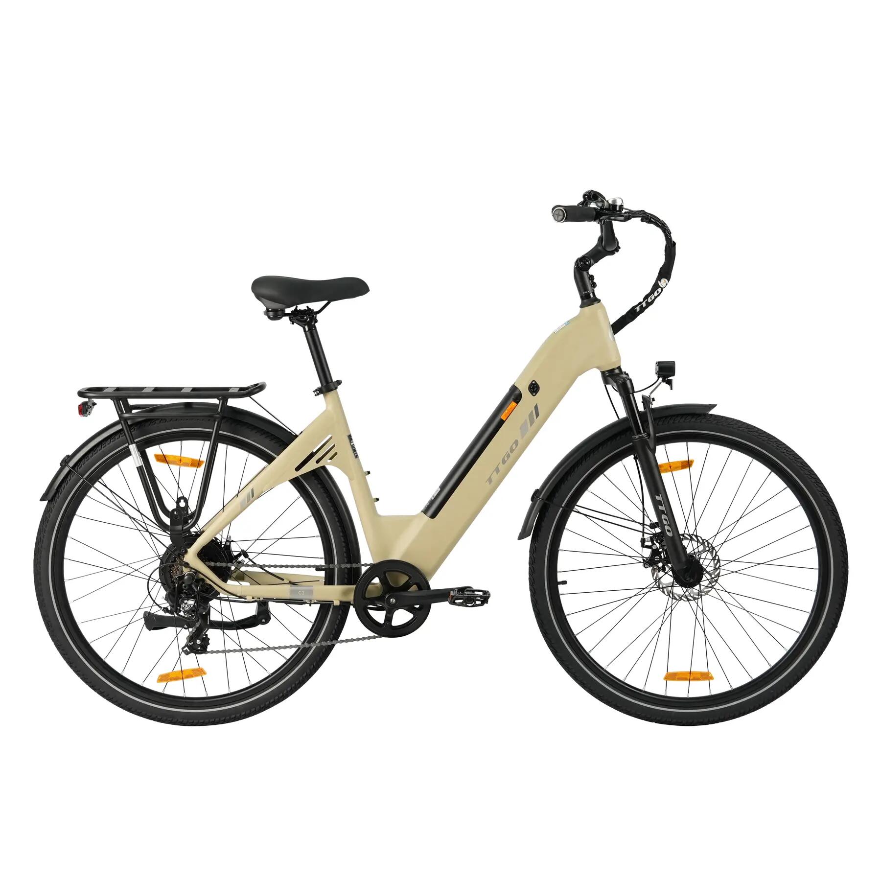 Mestský elektrobicykel pre dospelých TTGO C3SE batéria 36V 18Ah motor 250W 5/15