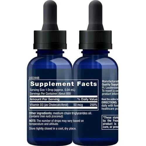 Vitamines et mineraux Os et articulations Liquid Vitamin D3 29,57 ml 2/2