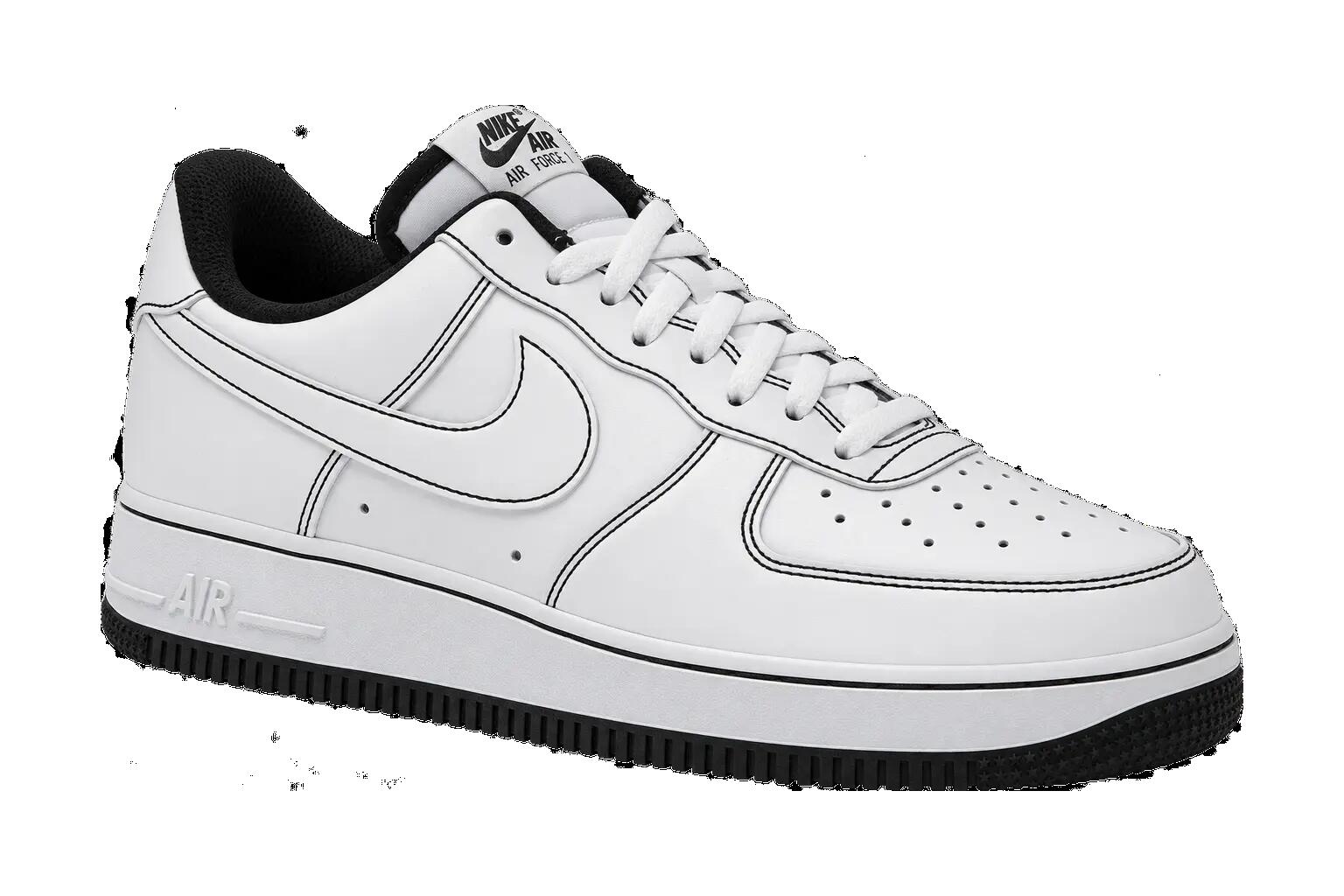 Heren - Sneakers - Low-top, sober - Air Force 1 '07 - Wit-Zwart-Wit 1/1