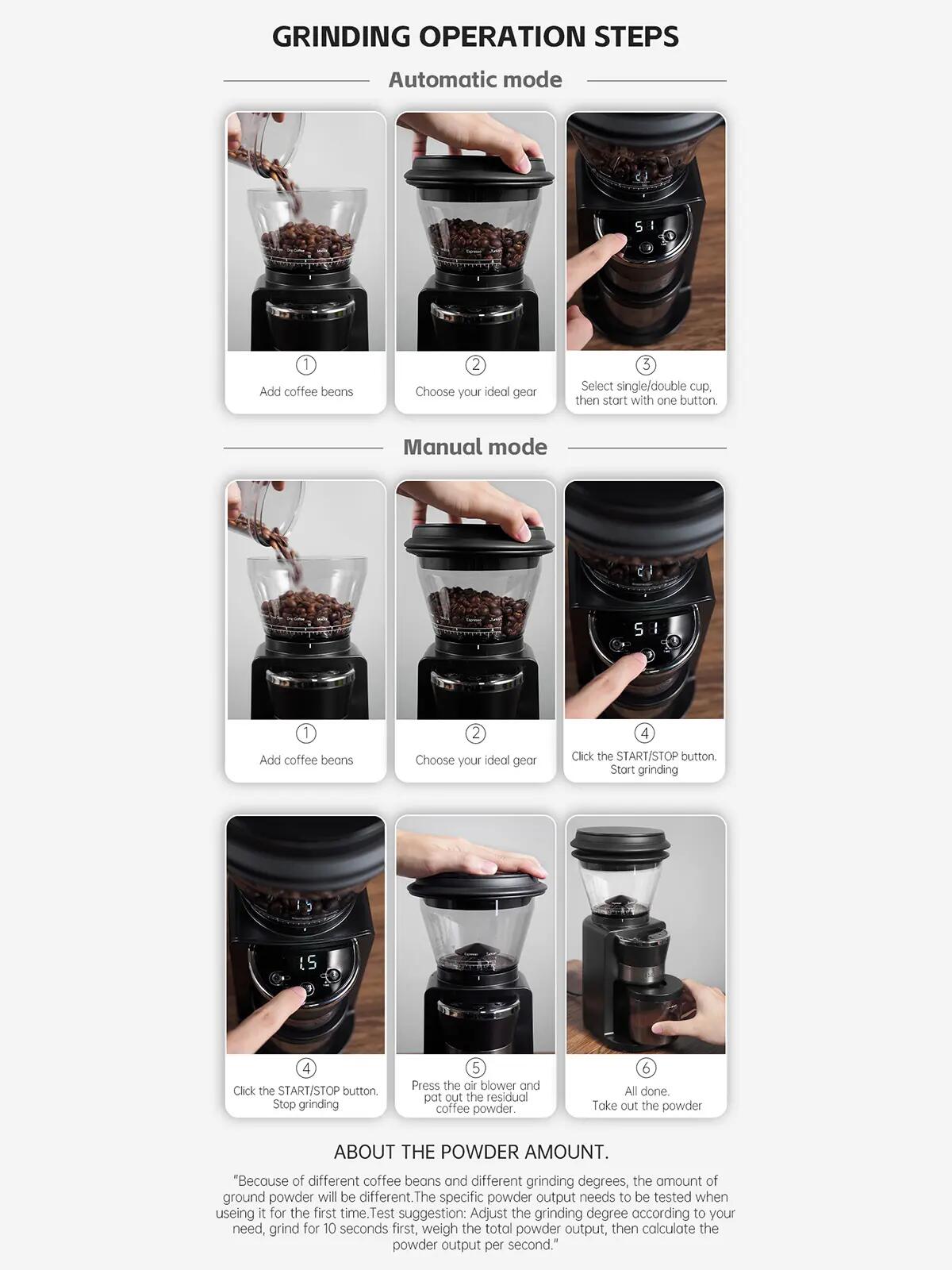 HiBREW G3 Moinho de café automático 220W 34 configurações de moagem 10/11