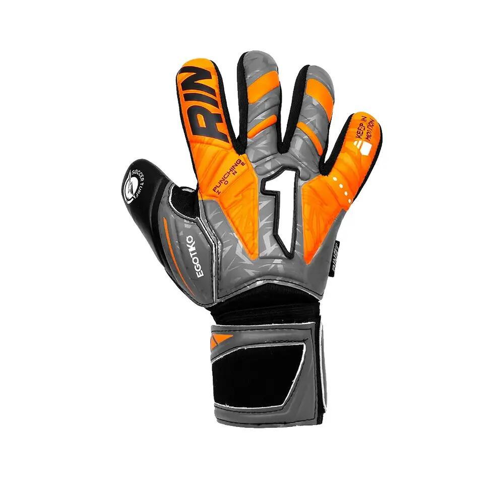 Rękawice bramkarskie Rinat Egotico Vengador Turf Szary/Pomarańczowy 6/9