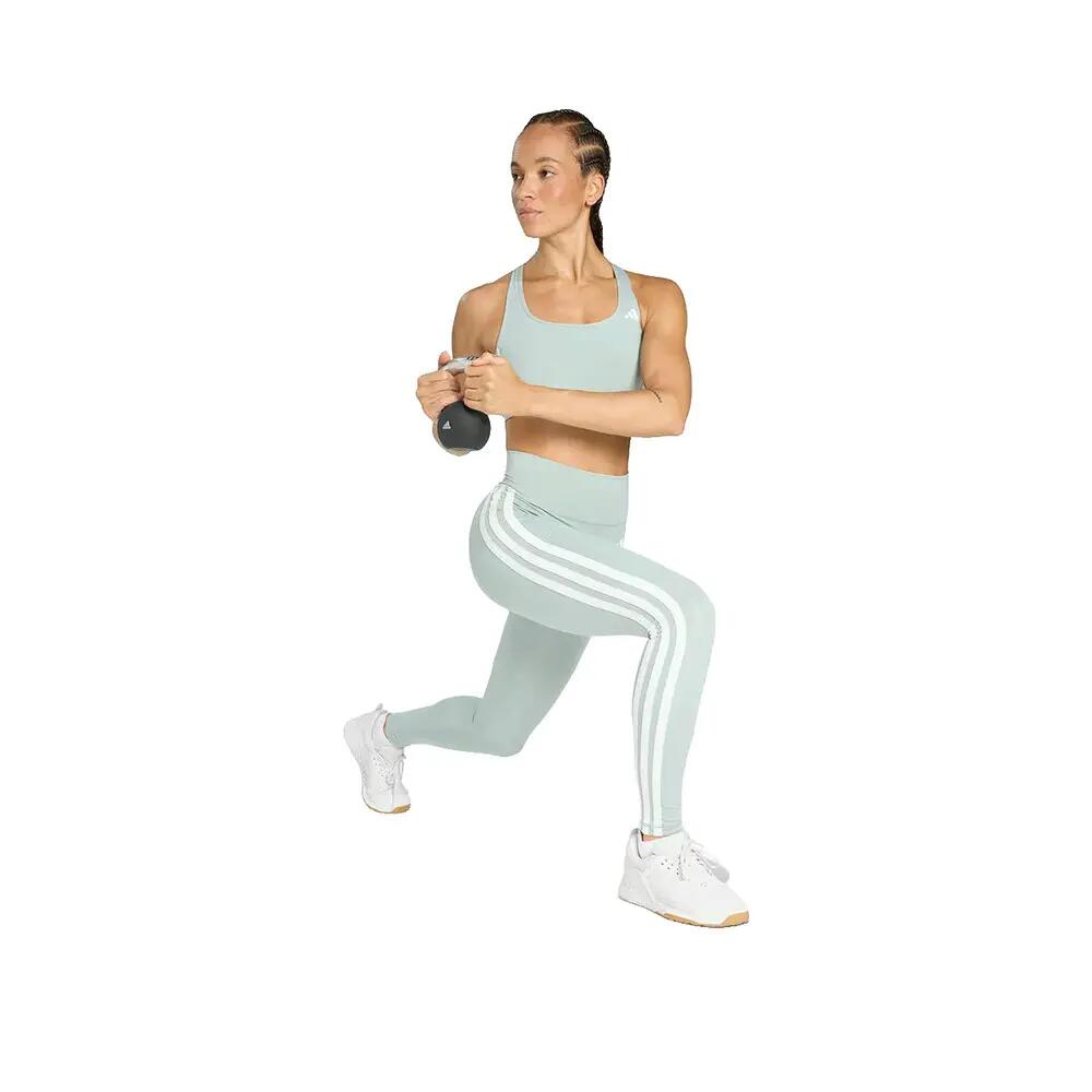 Leggings adidas essentiels 3 bandes Verde/Bianco 4/6