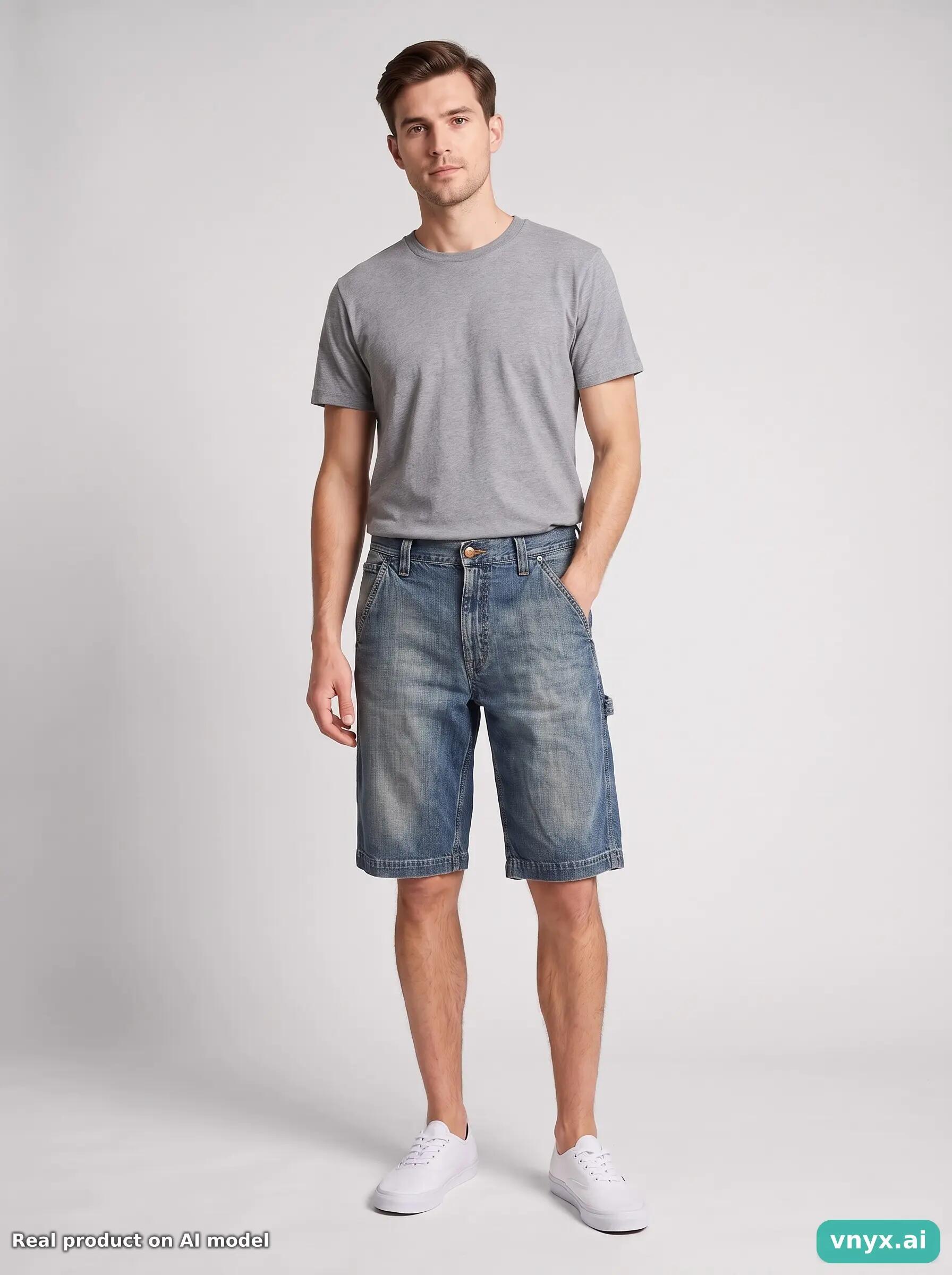 Second Life - Vintage Carhartt Faded Blue Shorts Men W36 6/6