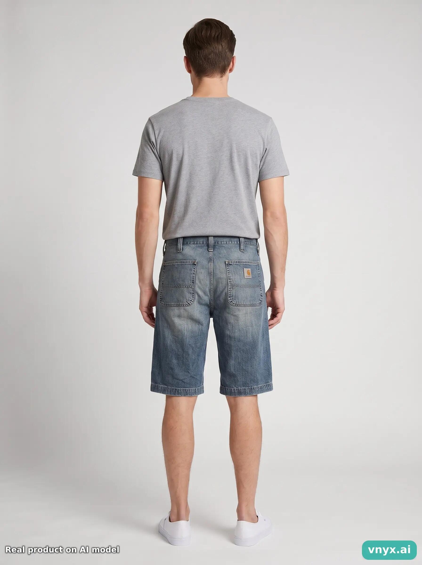 Second Life - Vintage Carhartt Faded Blue Shorts Men W36 4/6