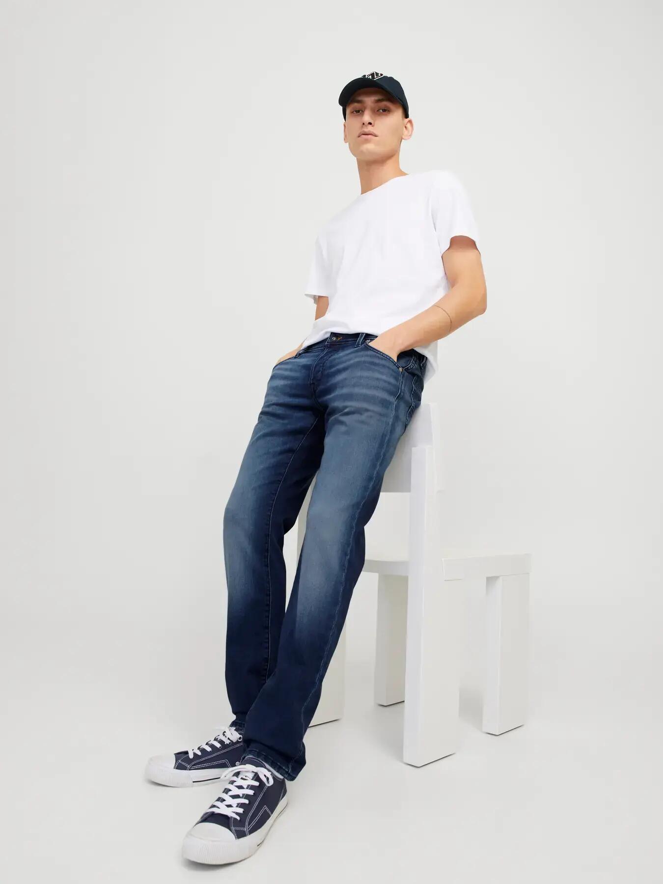 Herren Jeans Tapered Fit Mike Fox 424 L34 Blau 8/8