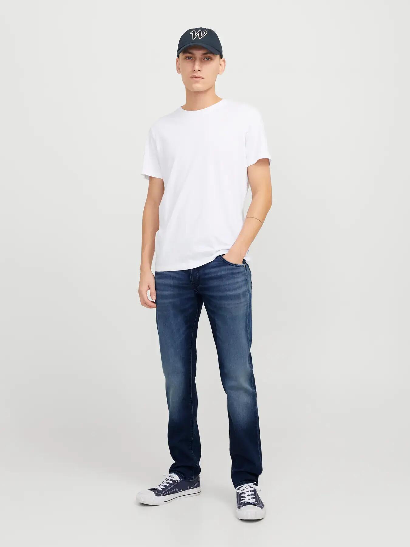 Herren Jeans Tapered Fit Mike Fox 424 L34 Blau 5/8