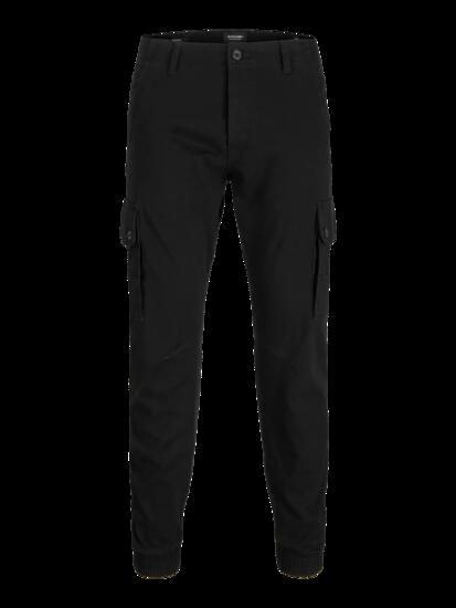 Herren Cargohose Tapered Fit Paul Warner 111 L30 Schwarz