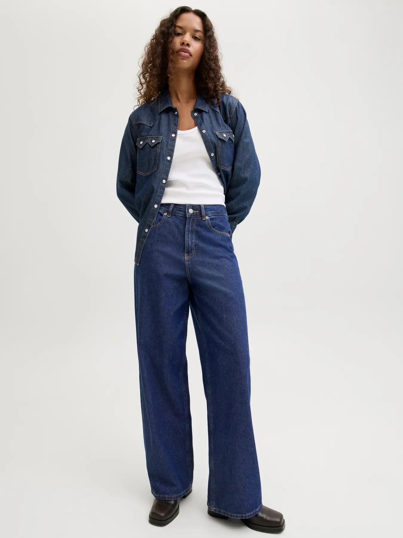 Damen Jeans Relaxed Fit Tokyo Wide L32 Dunkelblau 3/9