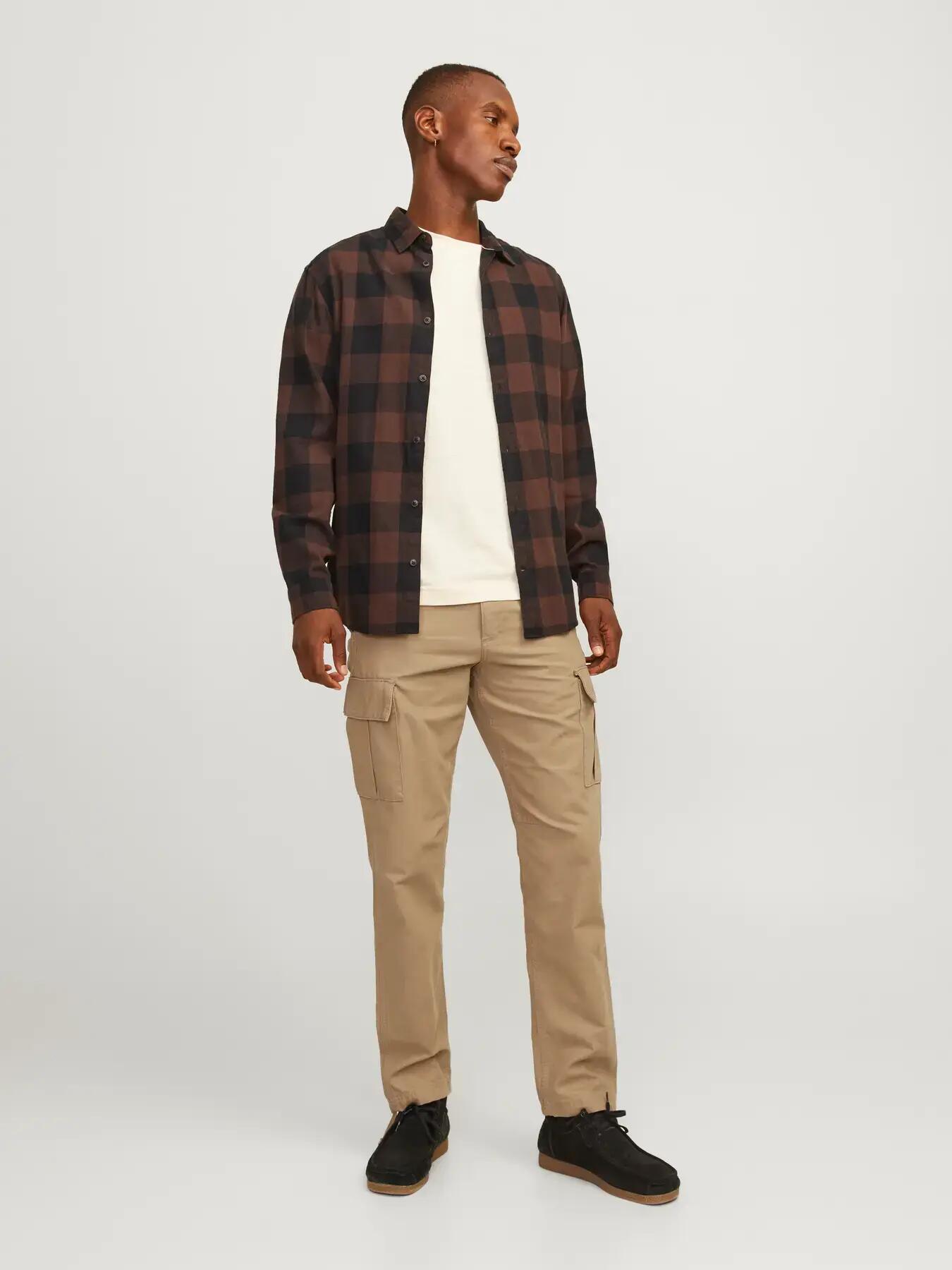 Hombre Pantalón cargo Relaxed Fit Kane Barkley L34 Camel 5/8