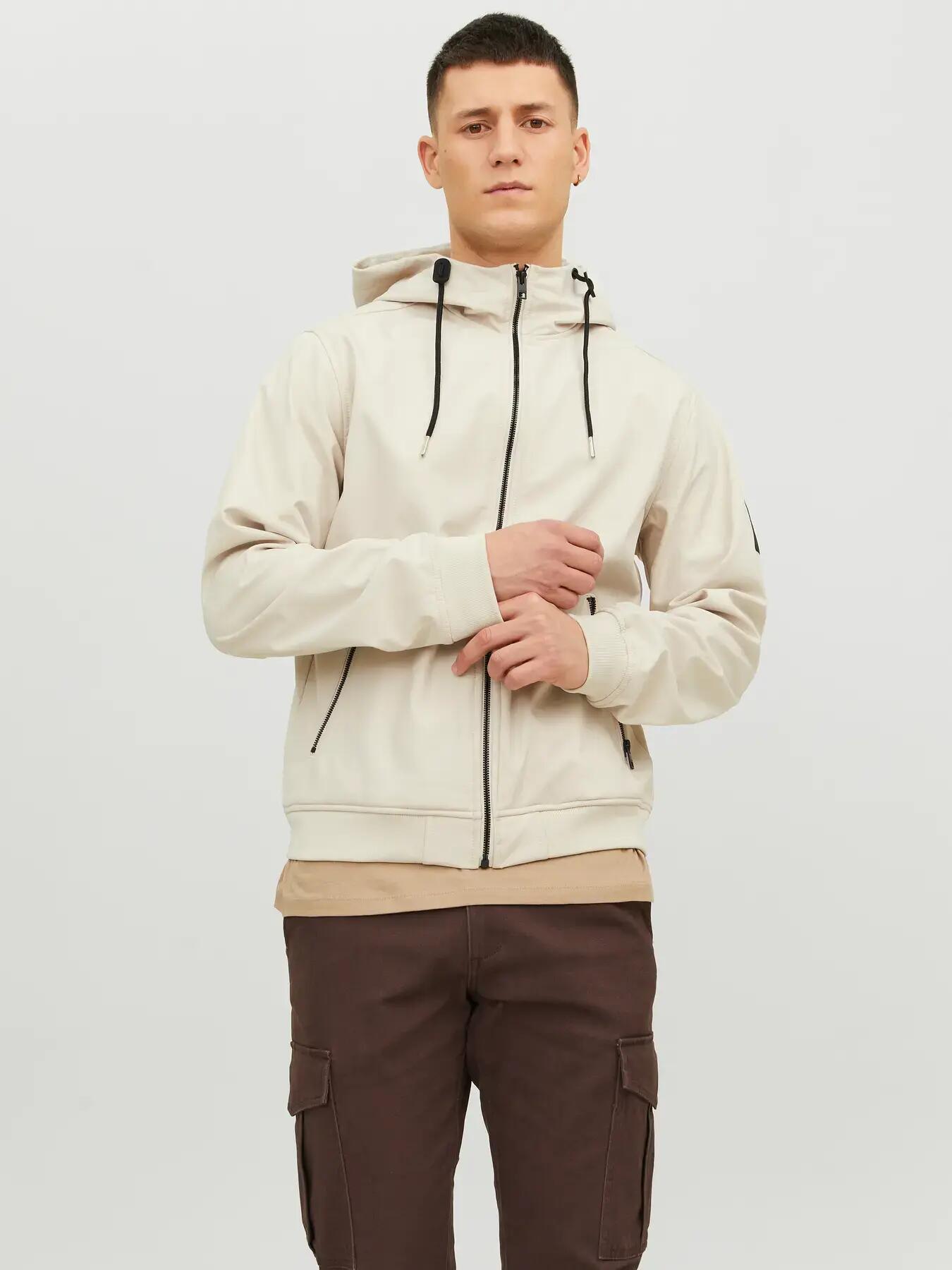 Herren Jacke Basic Hellgrau 3/7